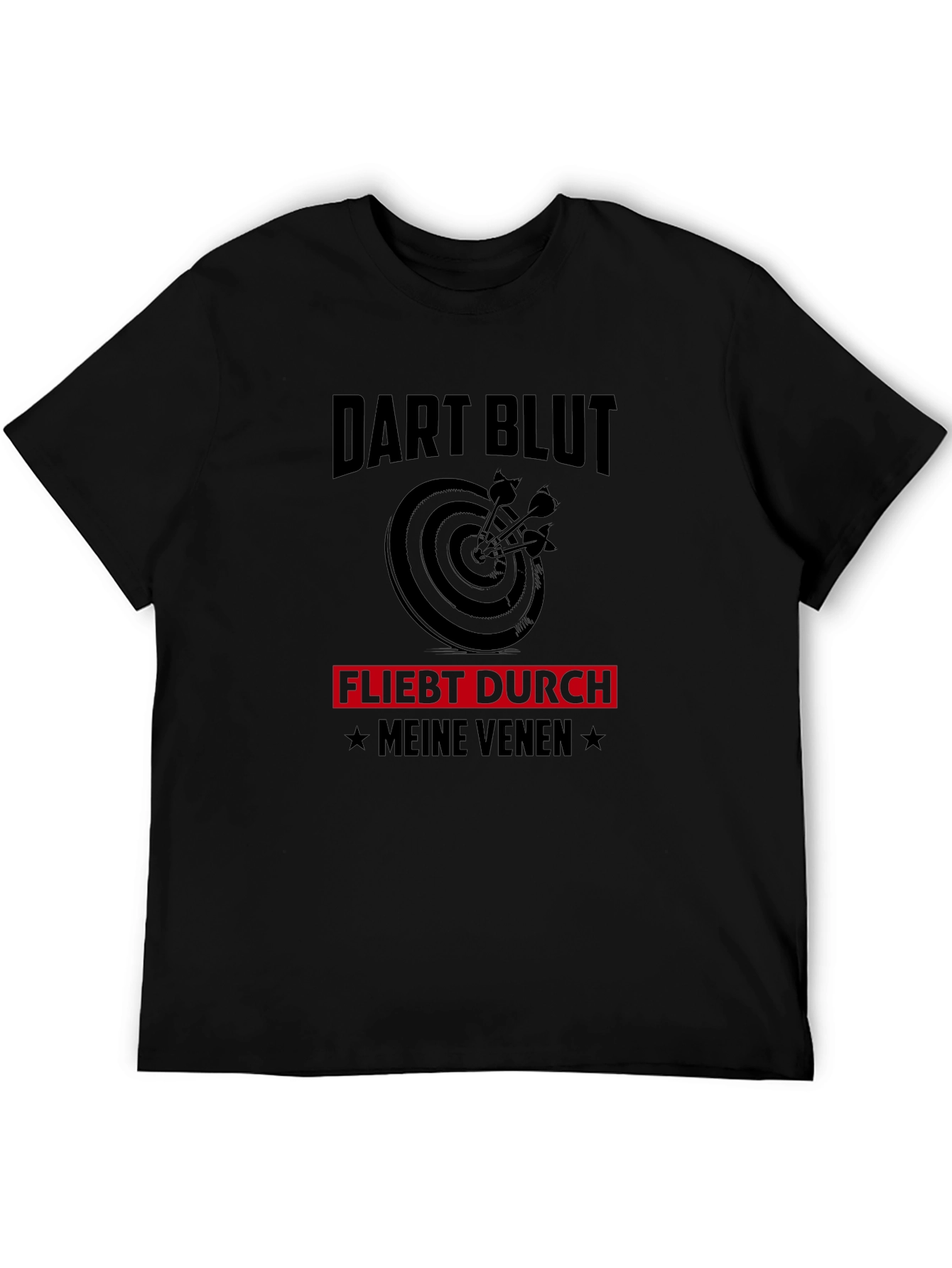 Dart Blut Mens Black Graphic T-Shirt