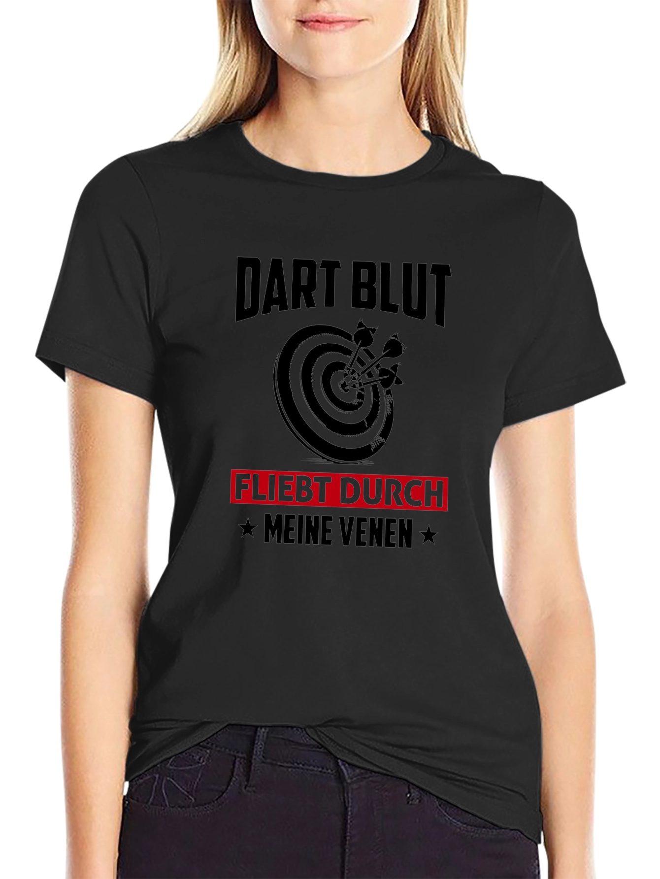 Dart Blut Mens Black Graphic T-Shirt