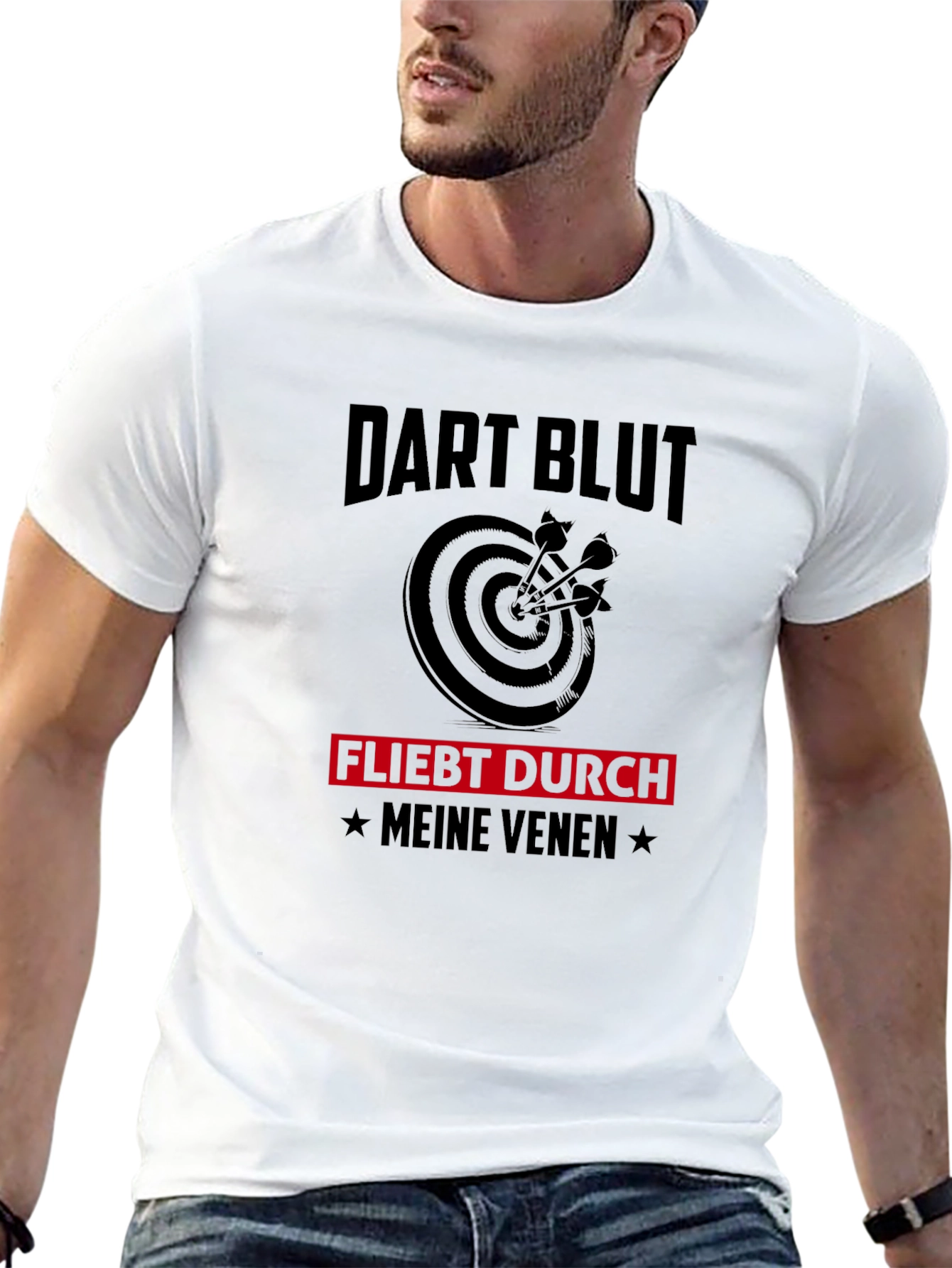 Dart Blut Mens Black Graphic T-Shirt