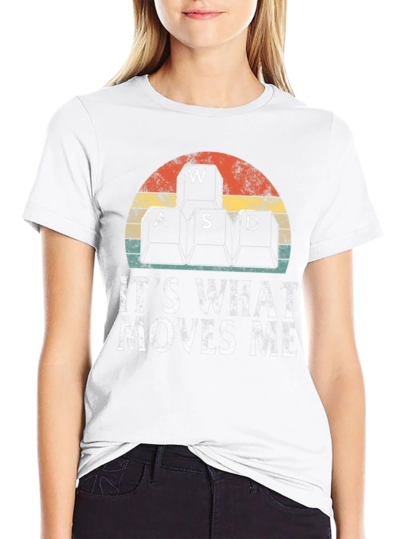 Gamer T-Shirt - WASD Keyboard Keys Moves Me