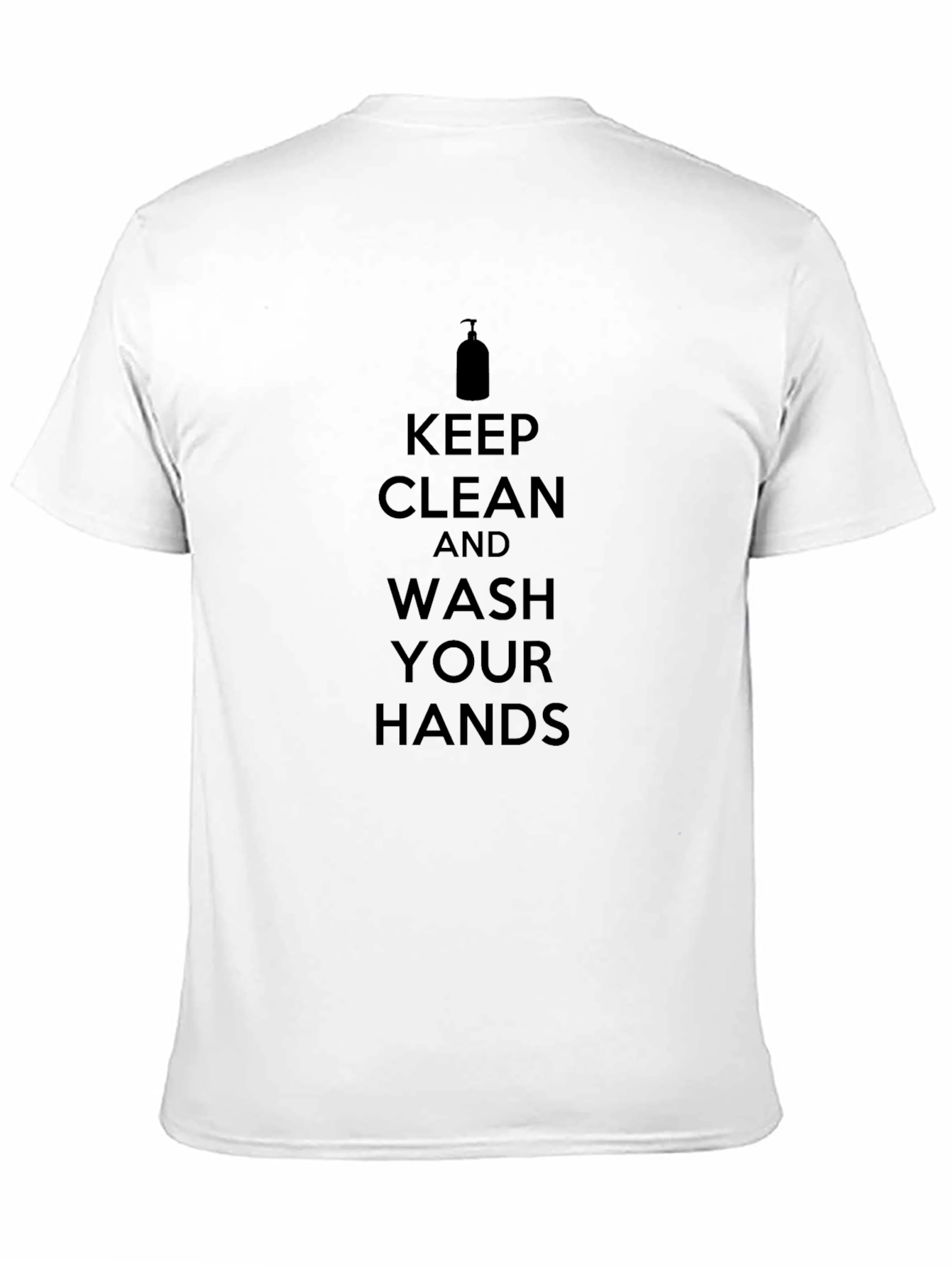 Keep Clean Wash Hands Black T-Shirt