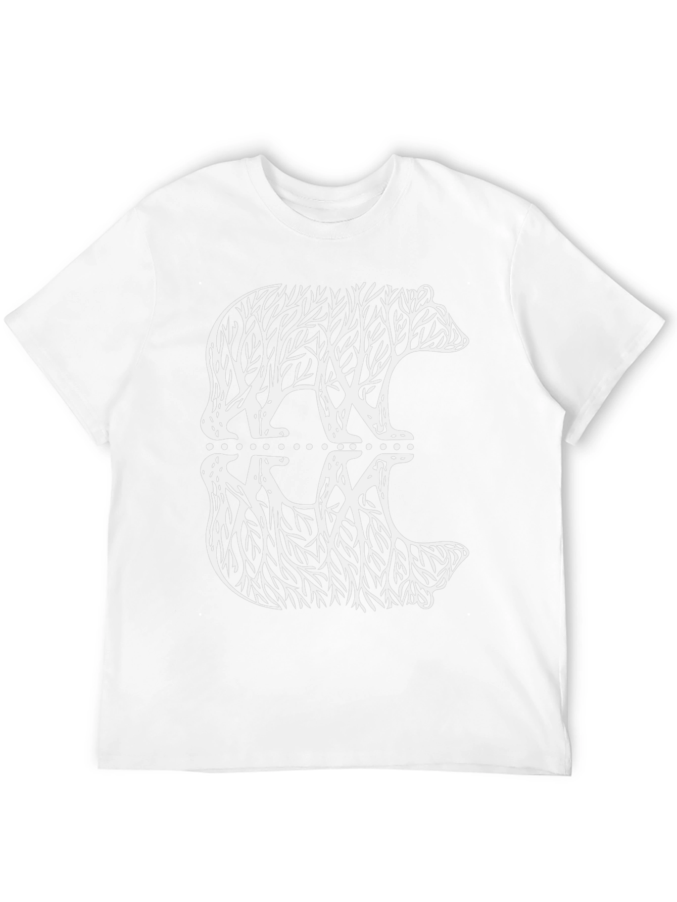Nature Bear Graphic Tee - Black Cotton Blend T-Shirt