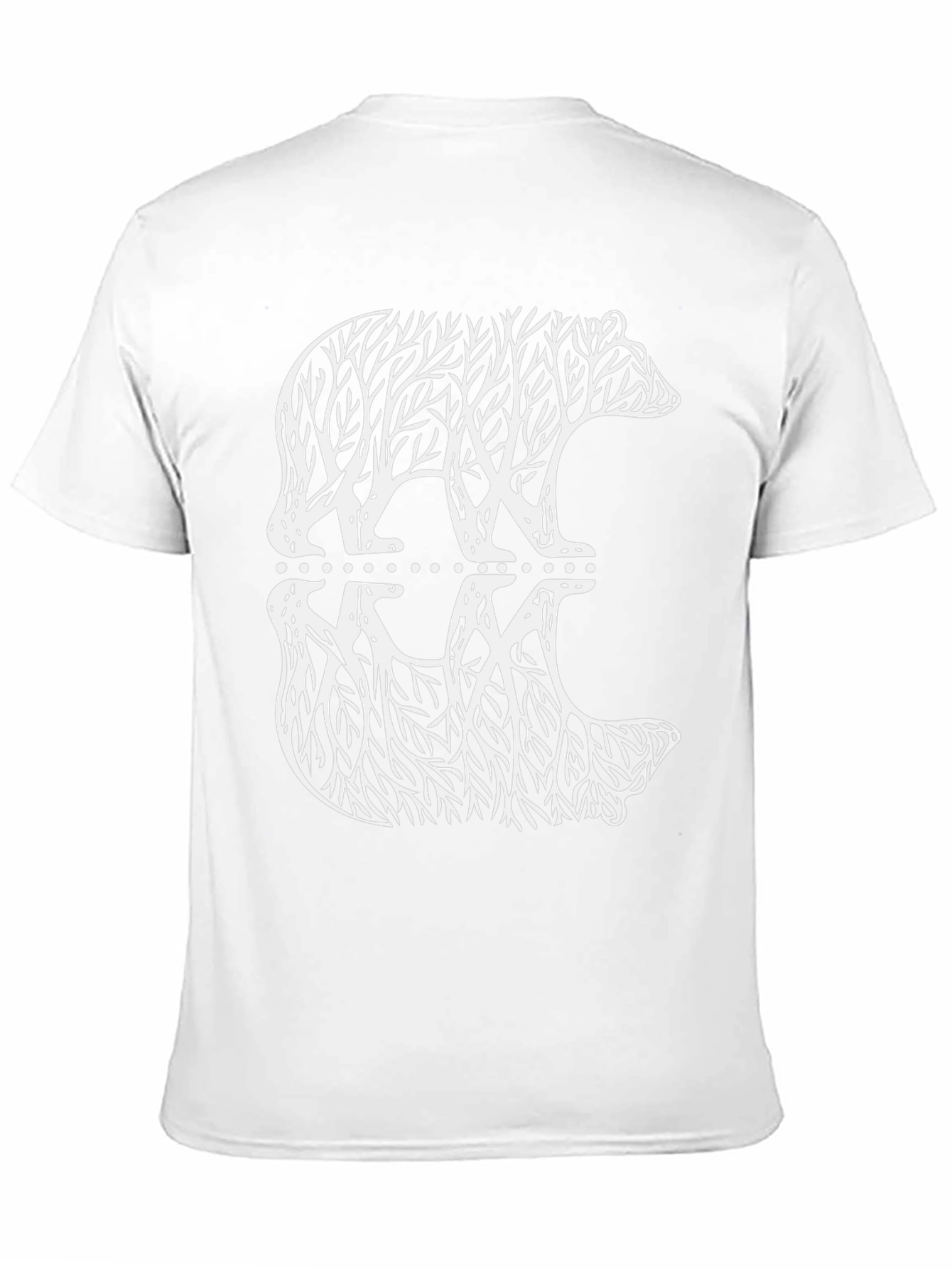Nature Bear Graphic Tee - Black Cotton Blend T-Shirt