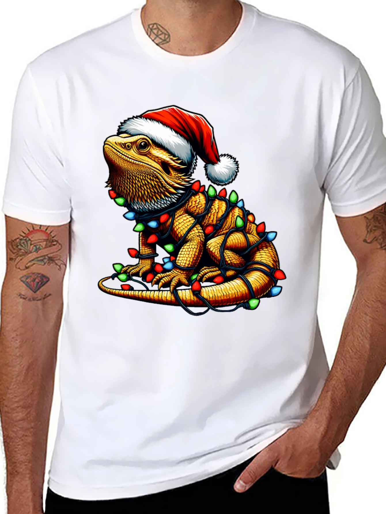 Festive Bearded Dragon Christmas T-Shirt