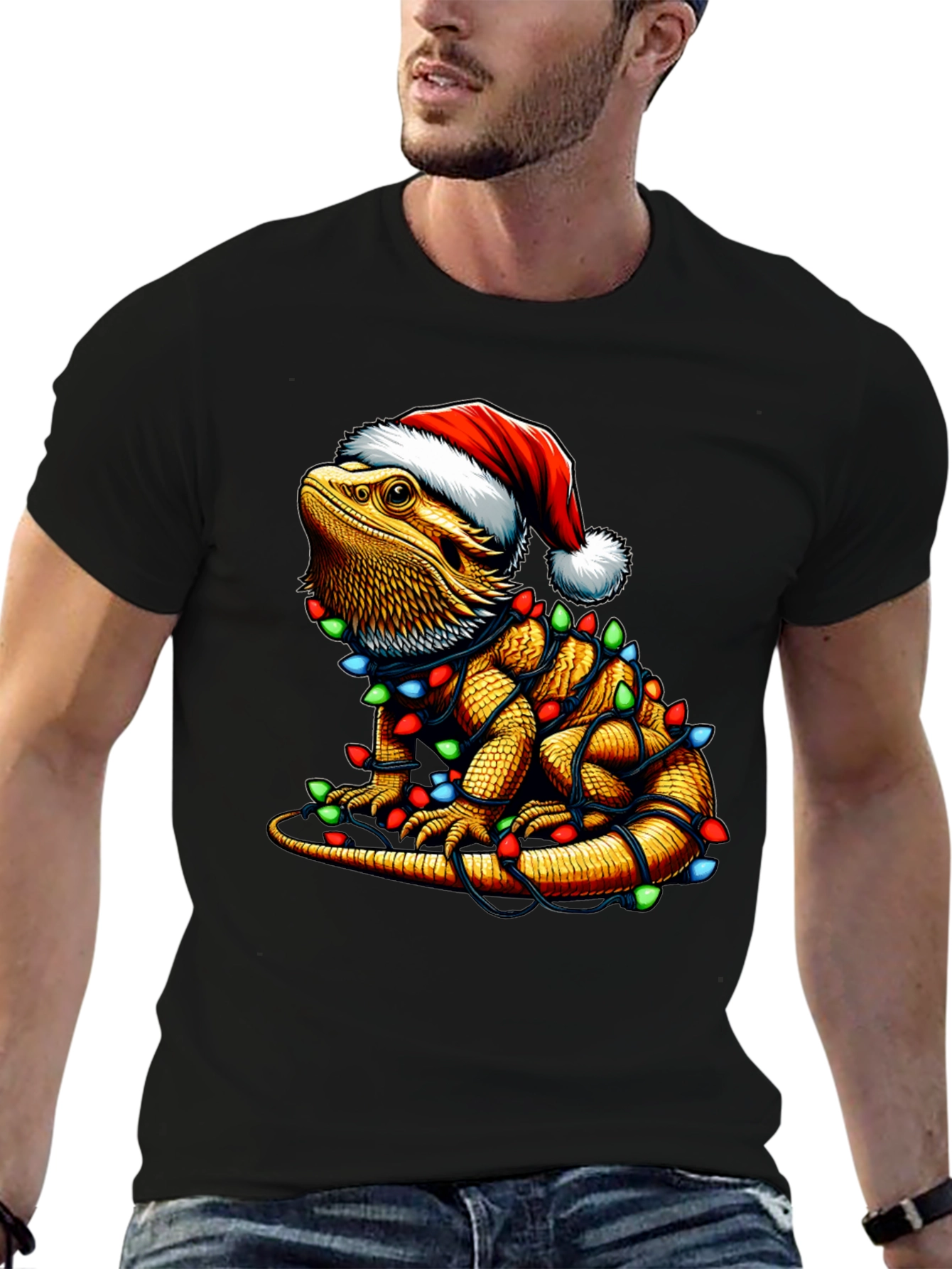 Festive Bearded Dragon Christmas T-Shirt