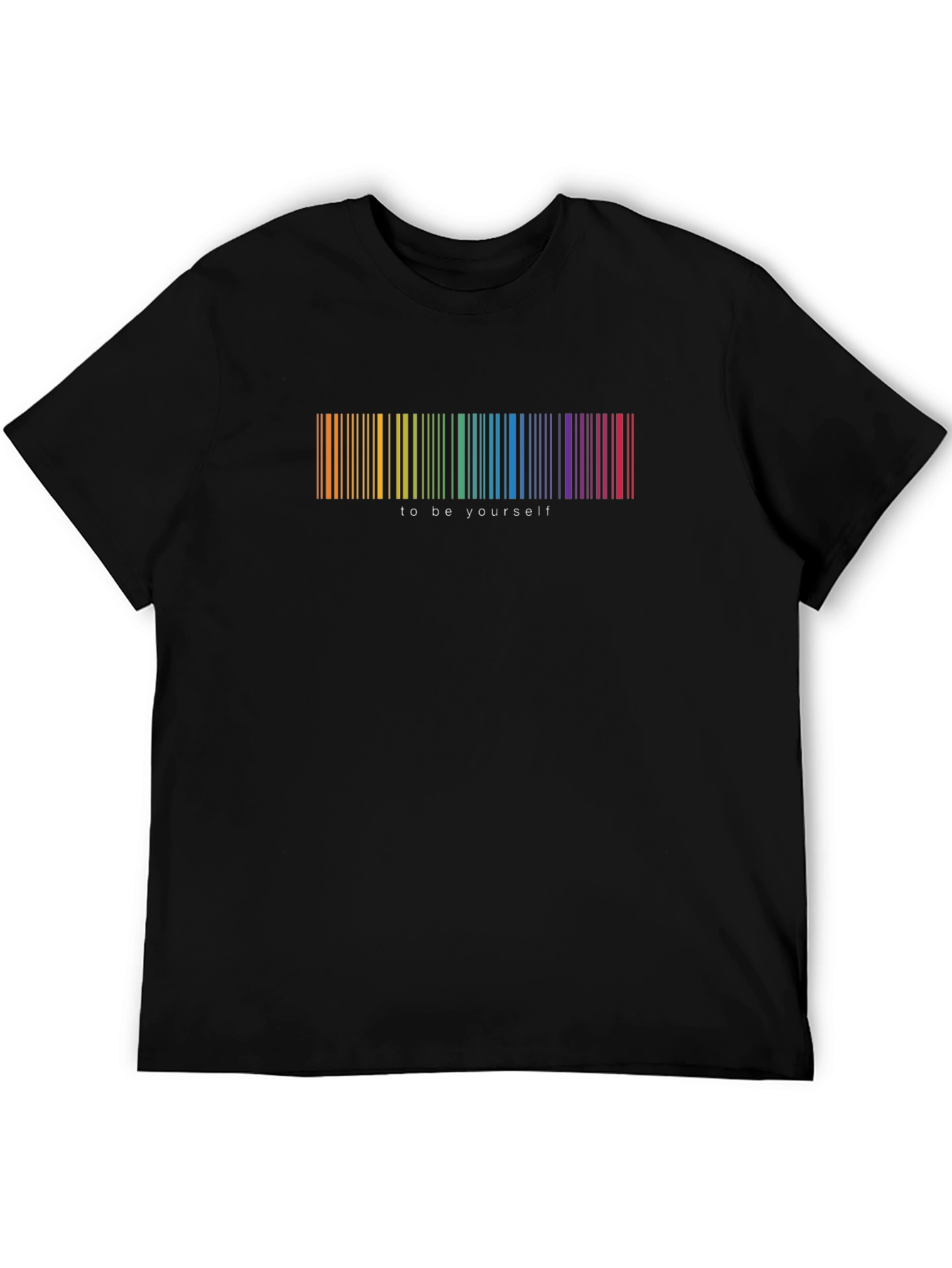 Rainbow Barcode To Be Yourself Graphic T-Shirt
