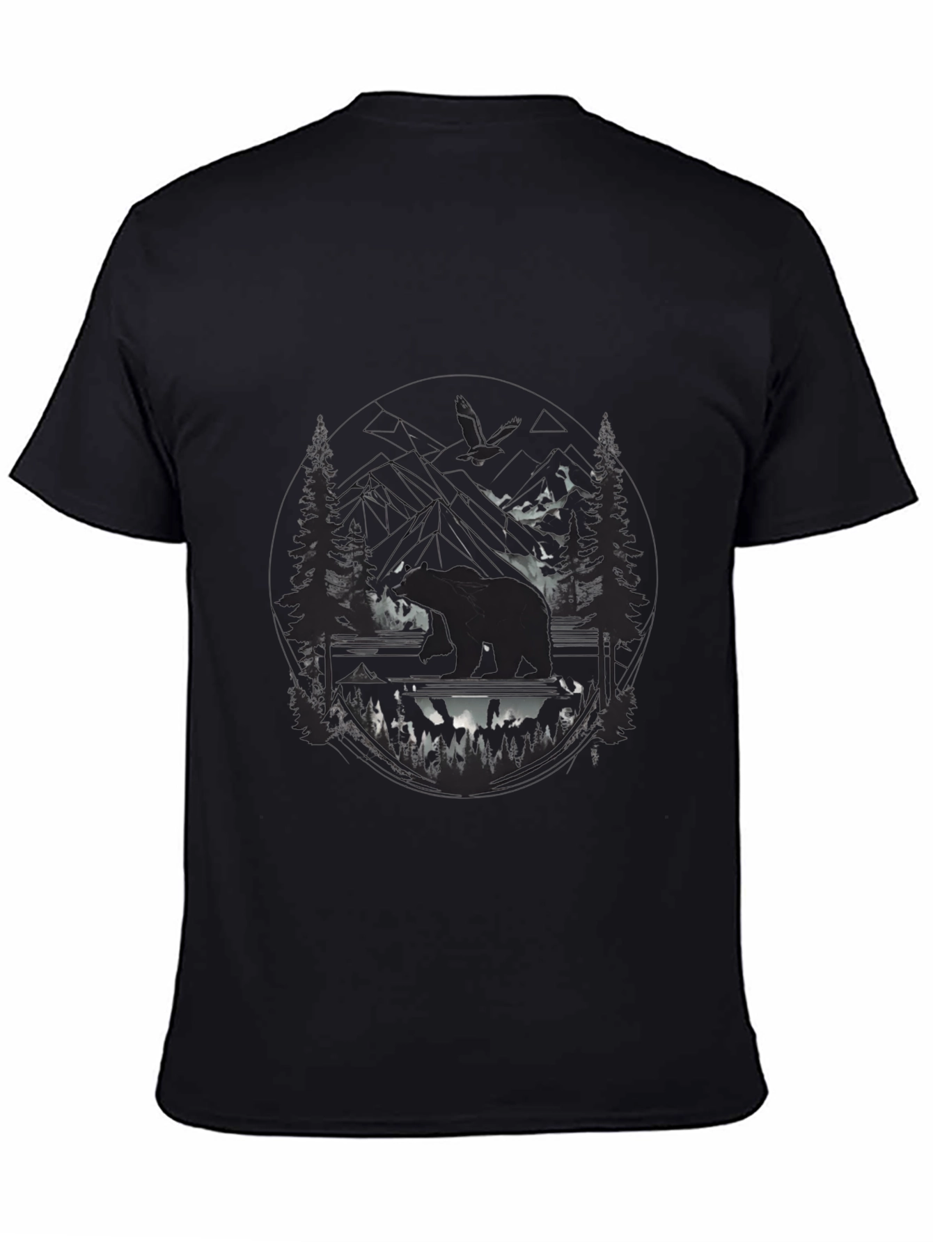 Nature Scene Black Graphic Tee