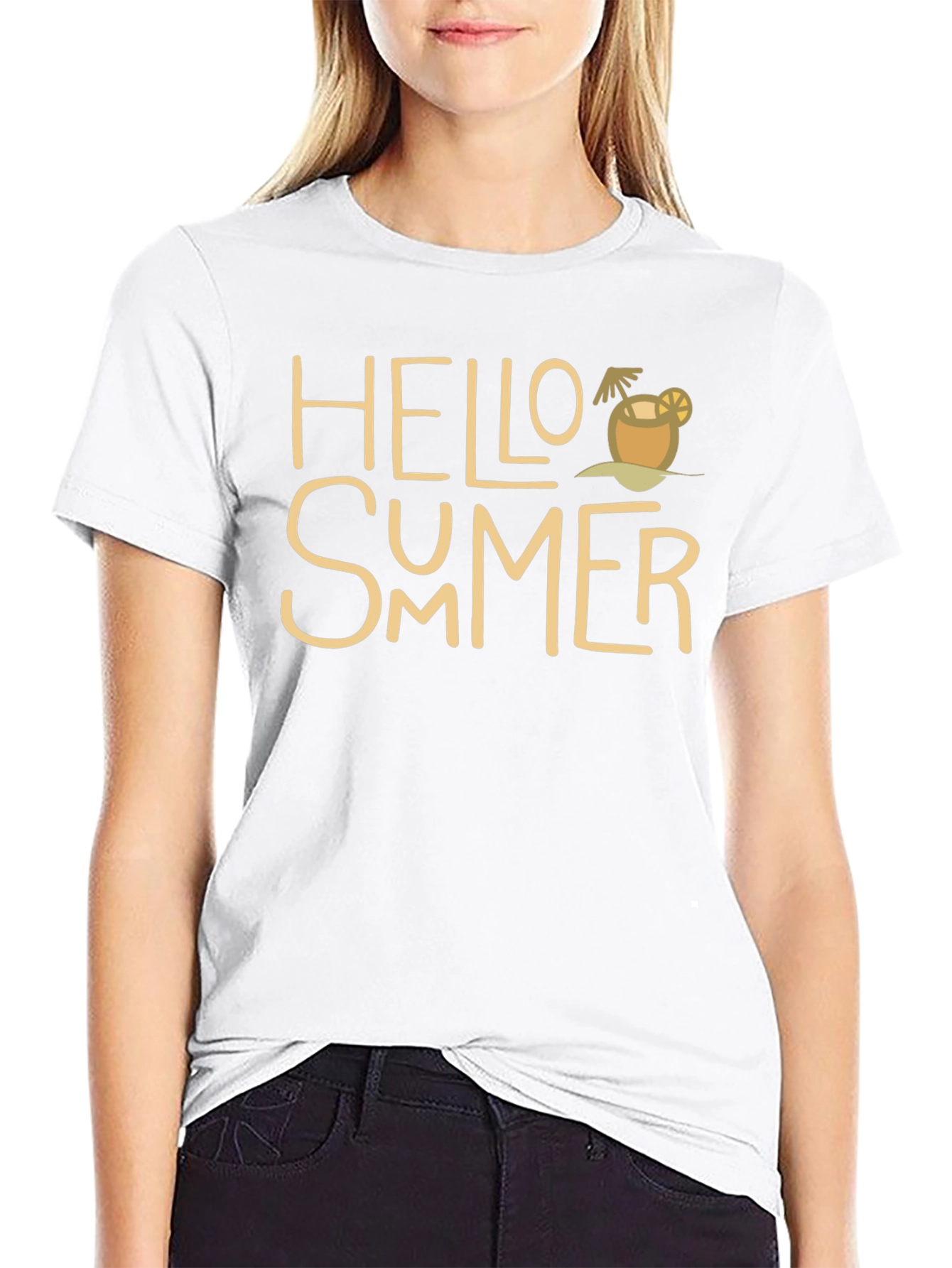 Hello Summer Graphic Tee - Tropical Vacation Vibes