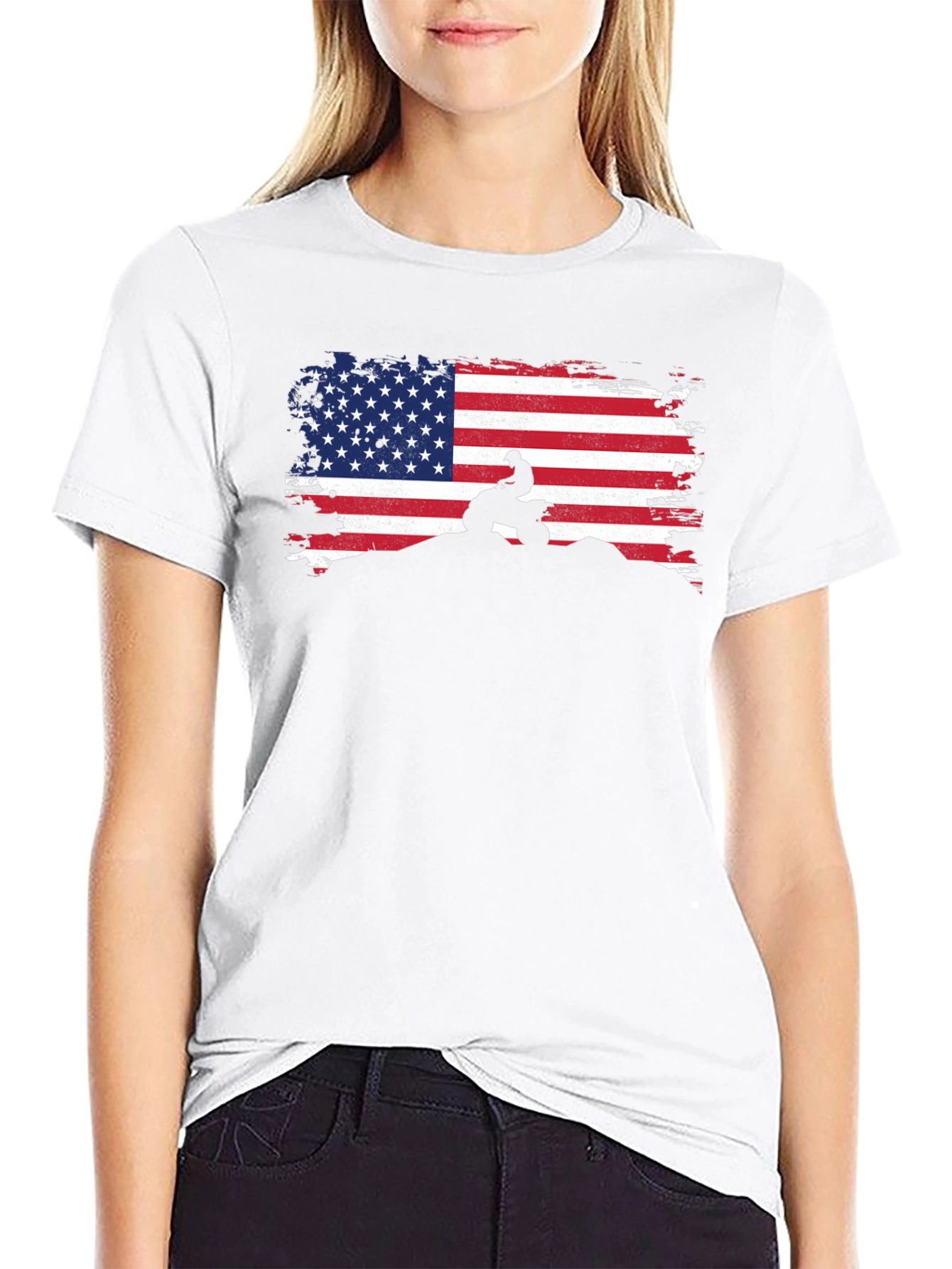 Patriotic ATV T-Shirt - USA Flag Design