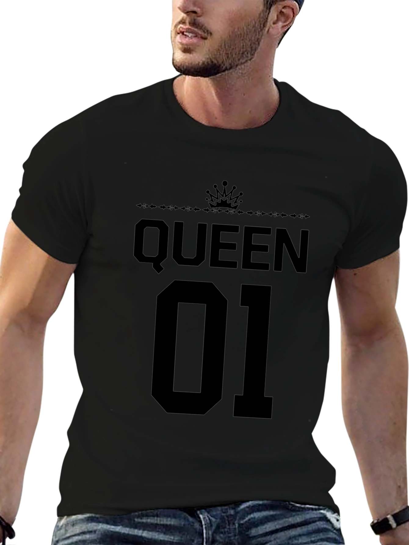 Queen 01 T-Shirt - Black Graphic Tee
