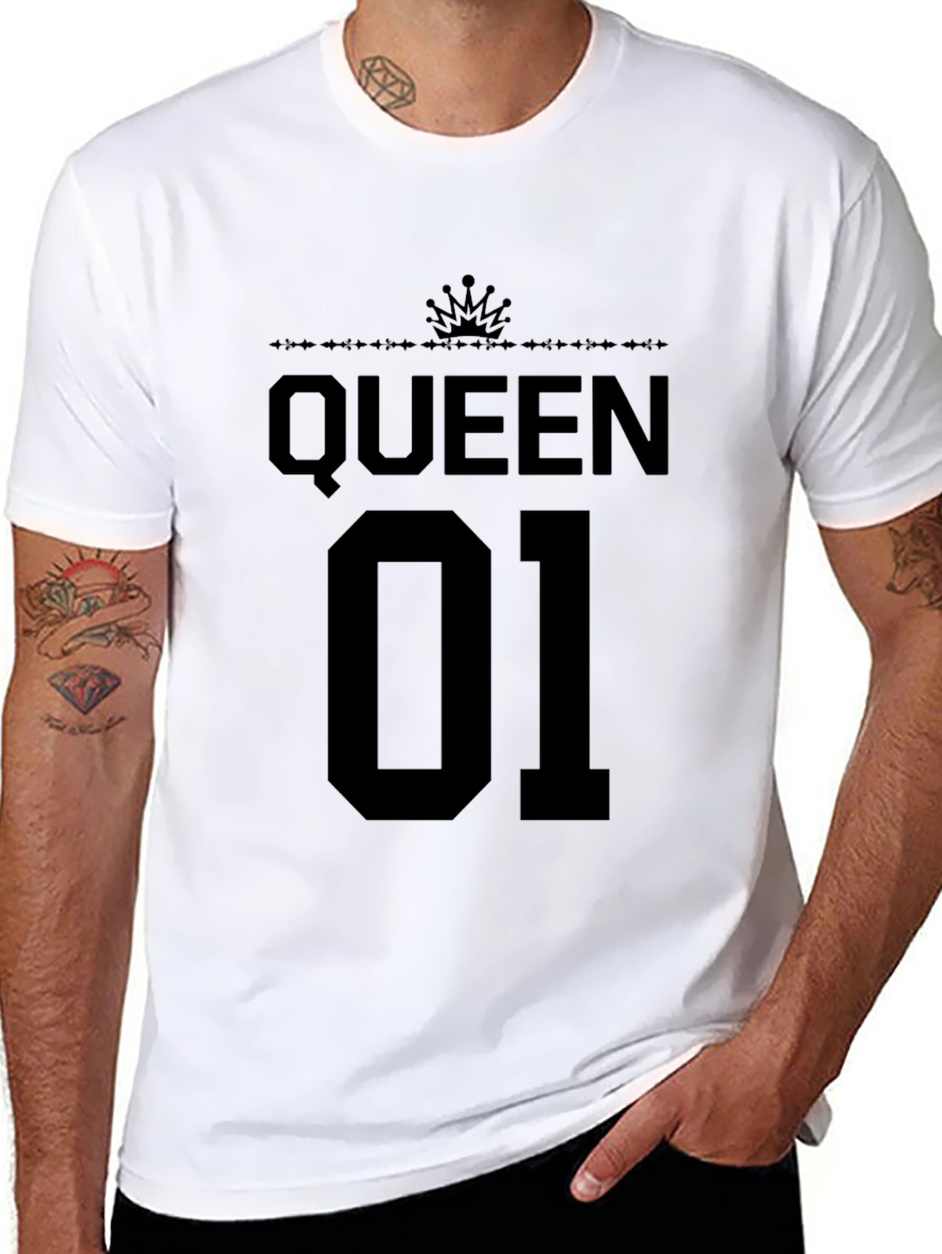 Queen 01 T-Shirt - Black Graphic Tee
