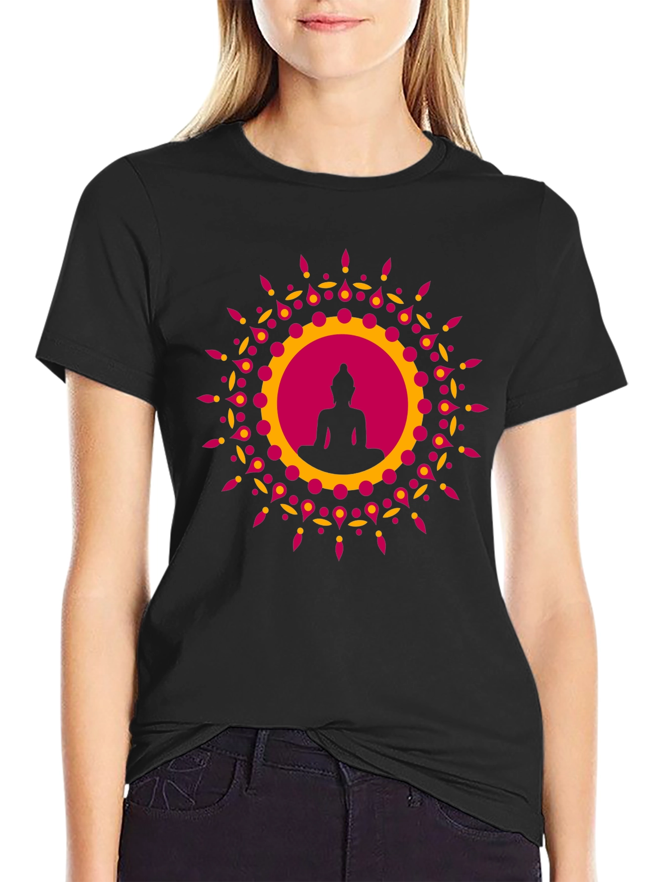 Buddha Mandala Graphic Tee - Relaxed Fit