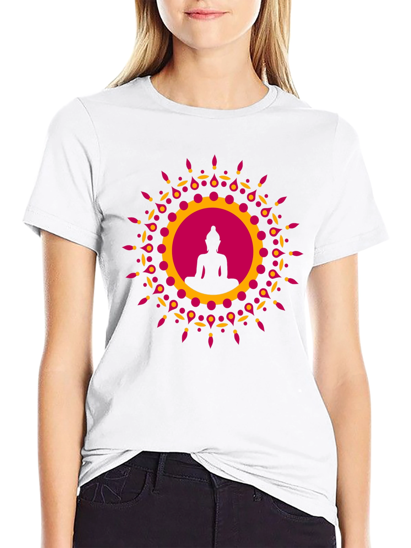 Buddha Mandala Graphic Tee - Relaxed Fit