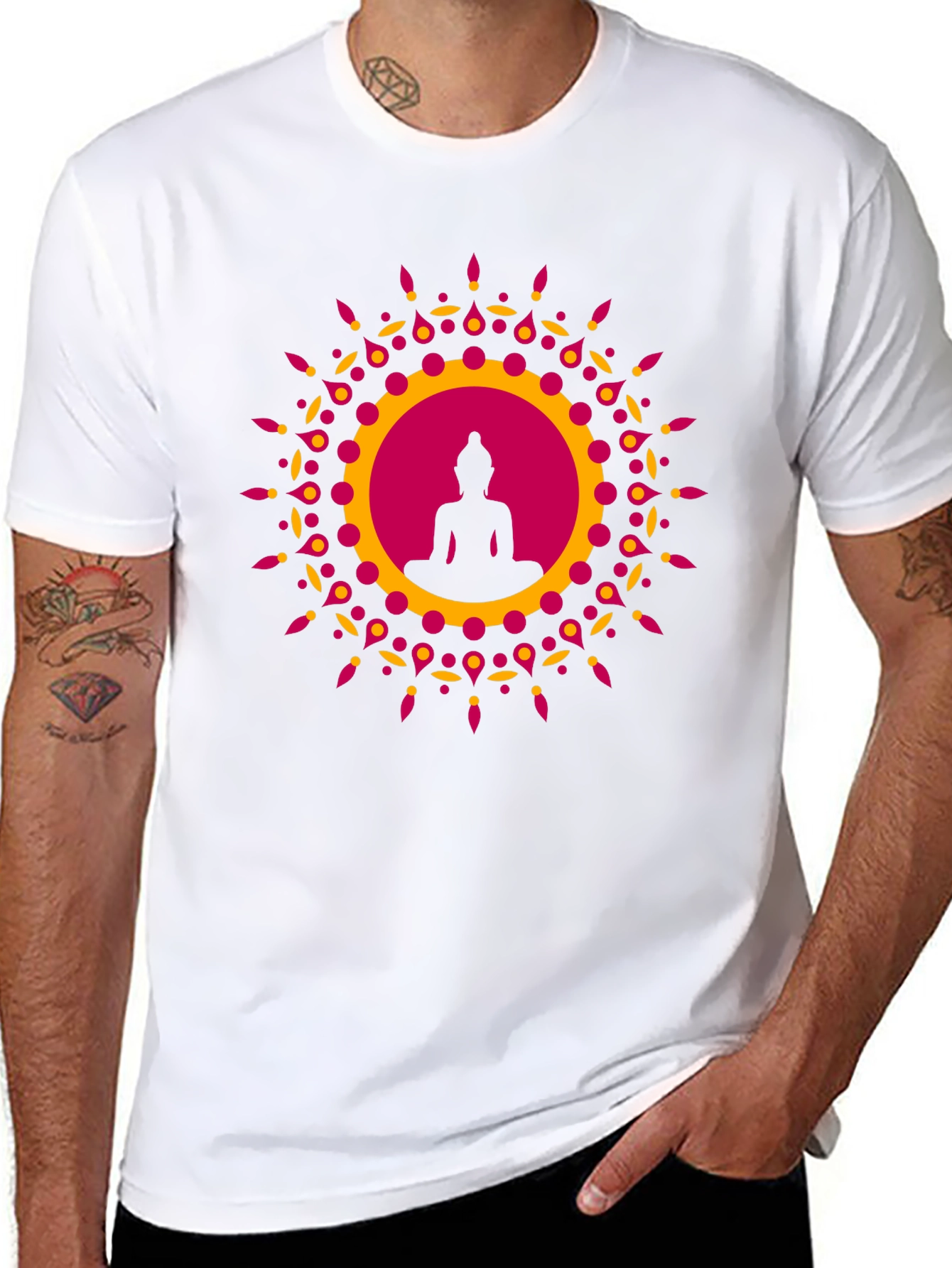 Buddha Mandala Graphic Tee - Relaxed Fit