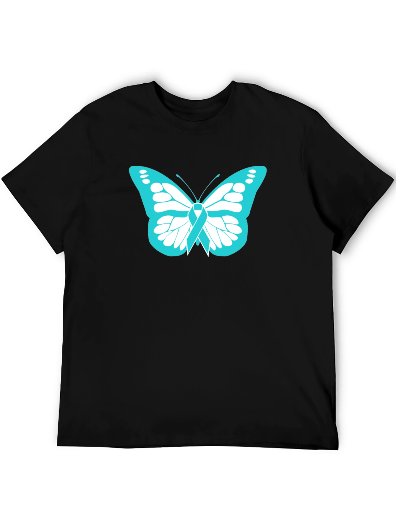 Teal Butterfly Ribbon T-Shirt