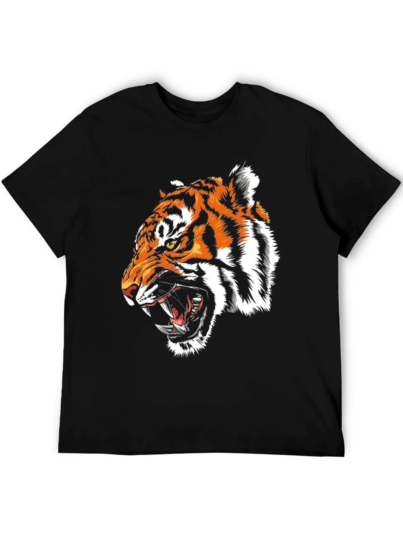 Roaring Tiger Graphic Tee - Fierce Black T-Shirt