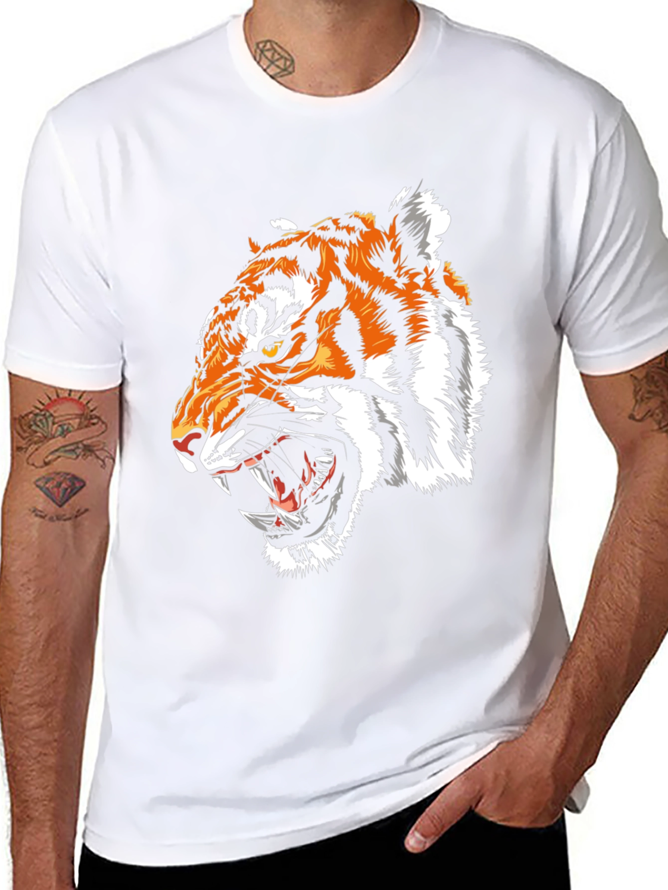 Roaring Tiger Graphic Tee - Fierce Black T-Shirt