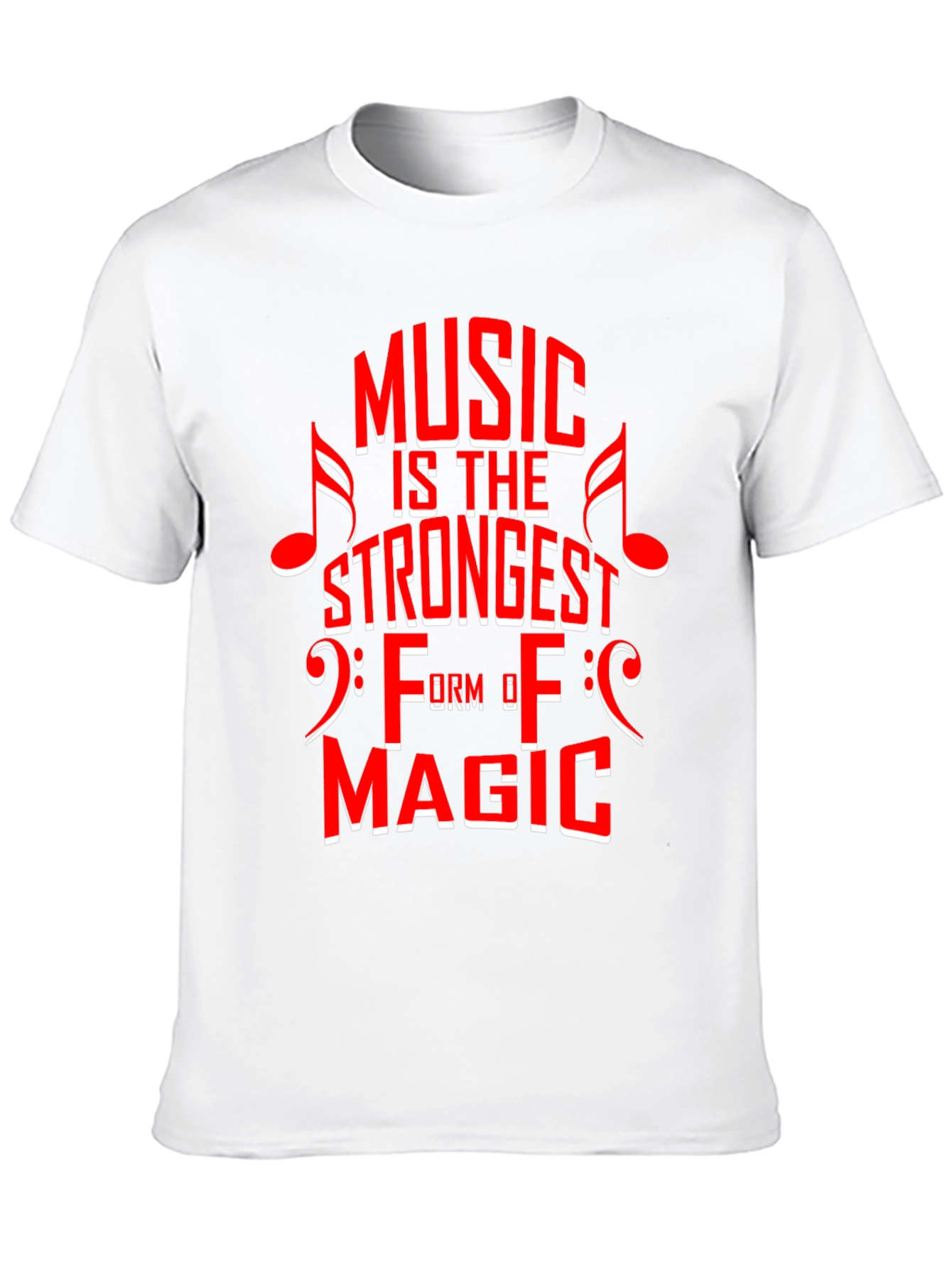 Music is Magic Graphic Tee - Black Cotton T-Shirt