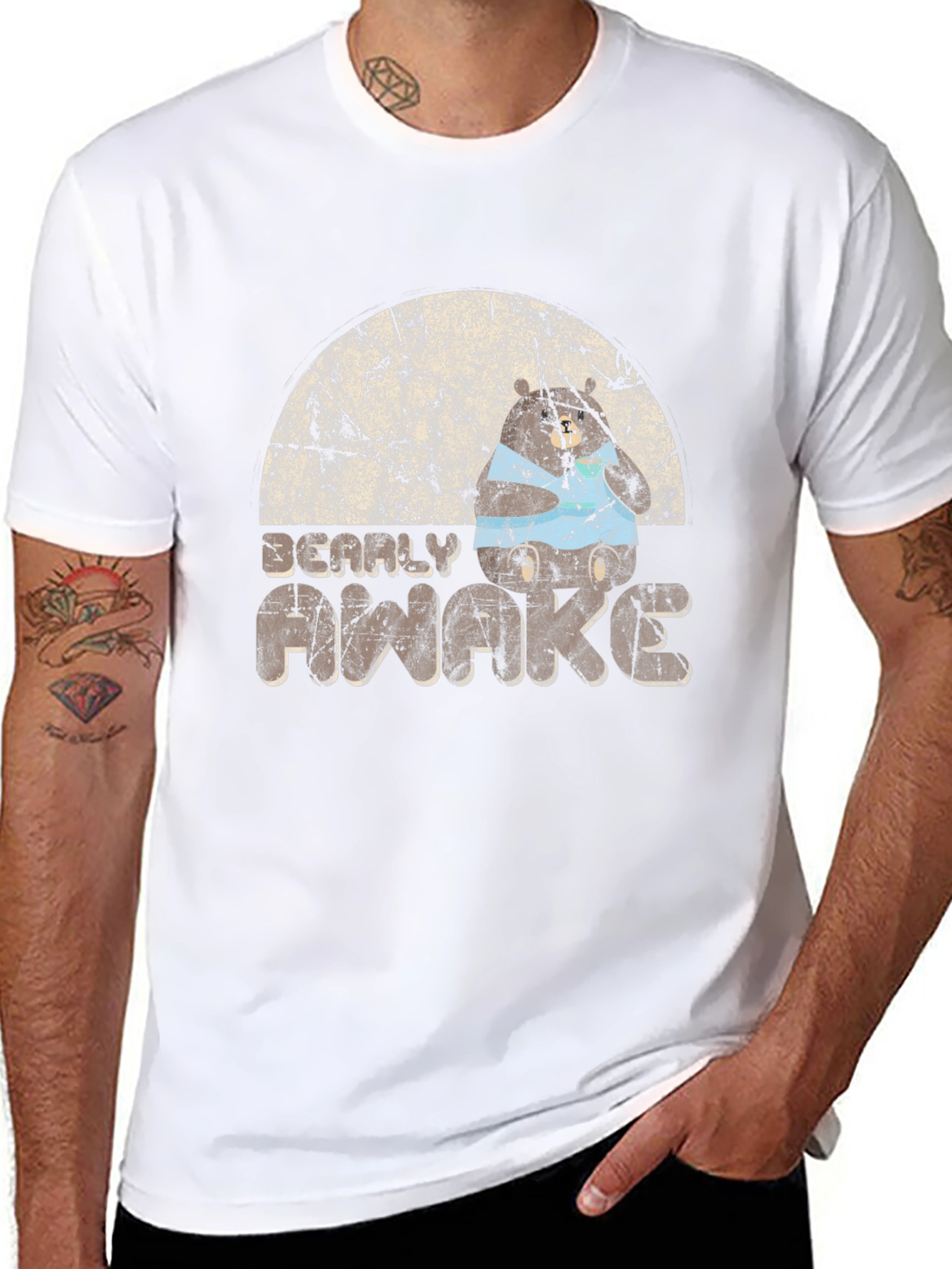Bearly Awake Mens Graphic Tee