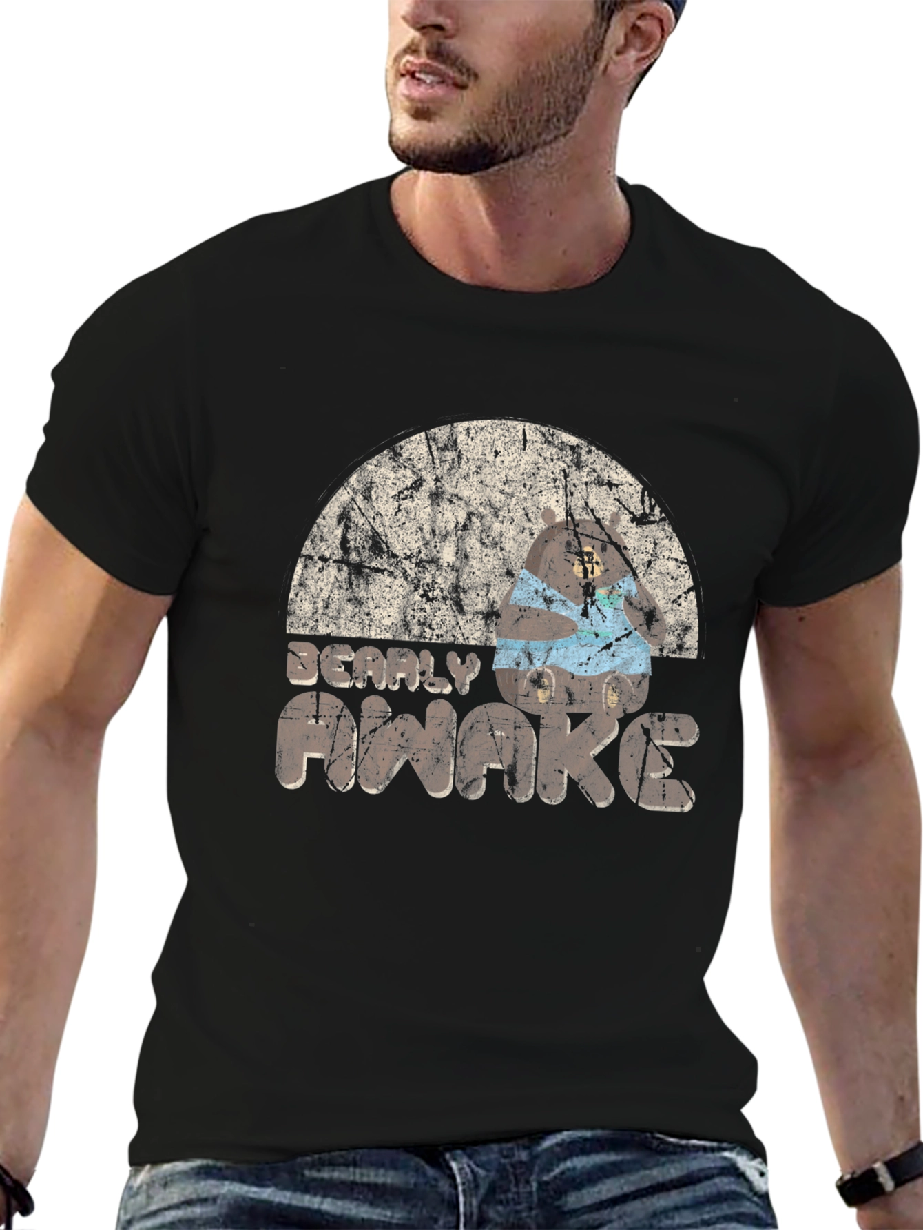 Bearly Awake Mens Graphic Tee