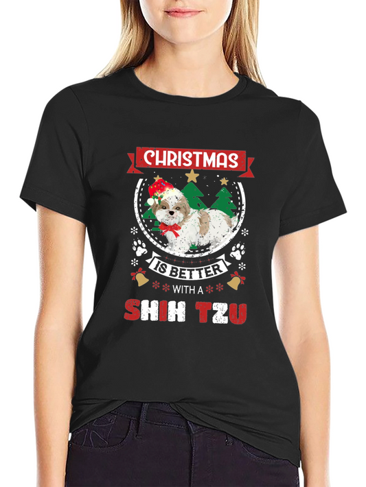 Christmas Shih Tzu T-Shirt