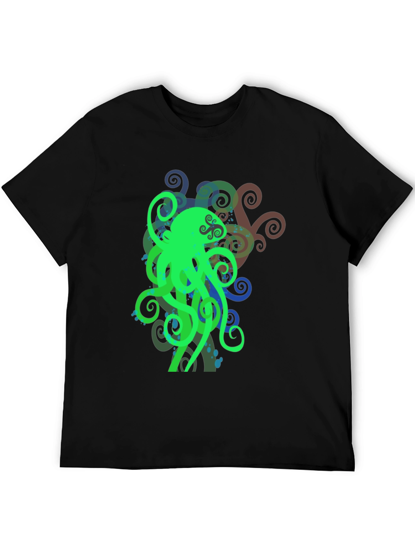 Green Octopus Graphic T-Shirt