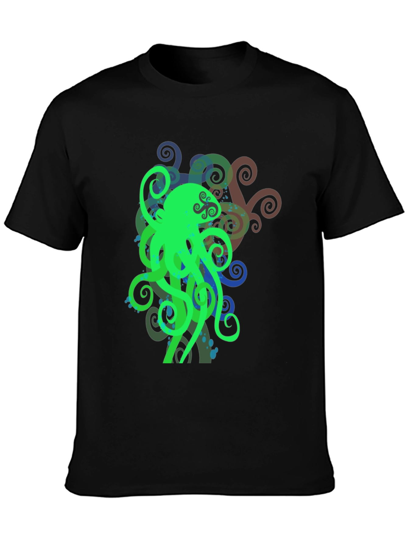 Green Octopus Graphic T-Shirt