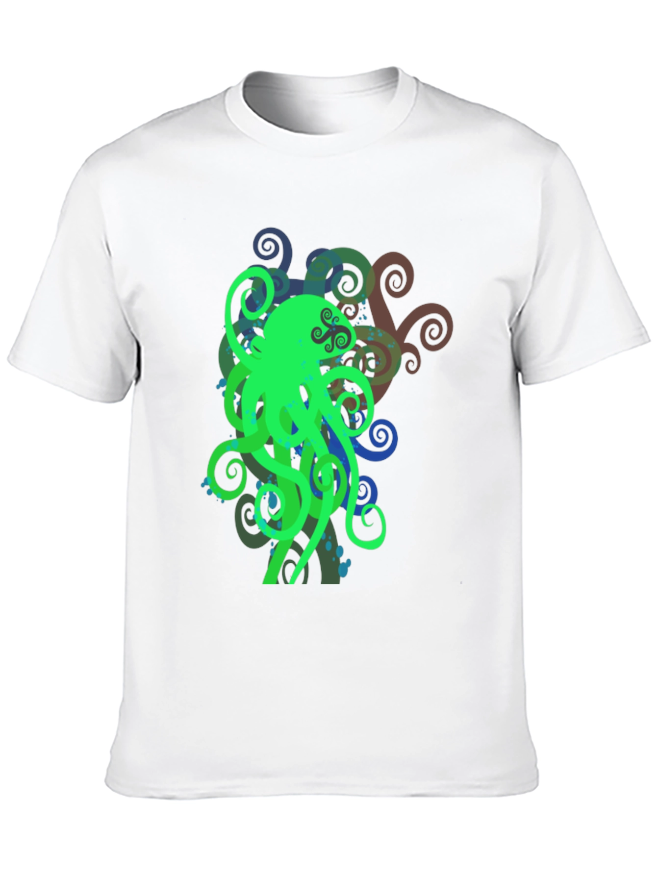 Green Octopus Graphic T-Shirt