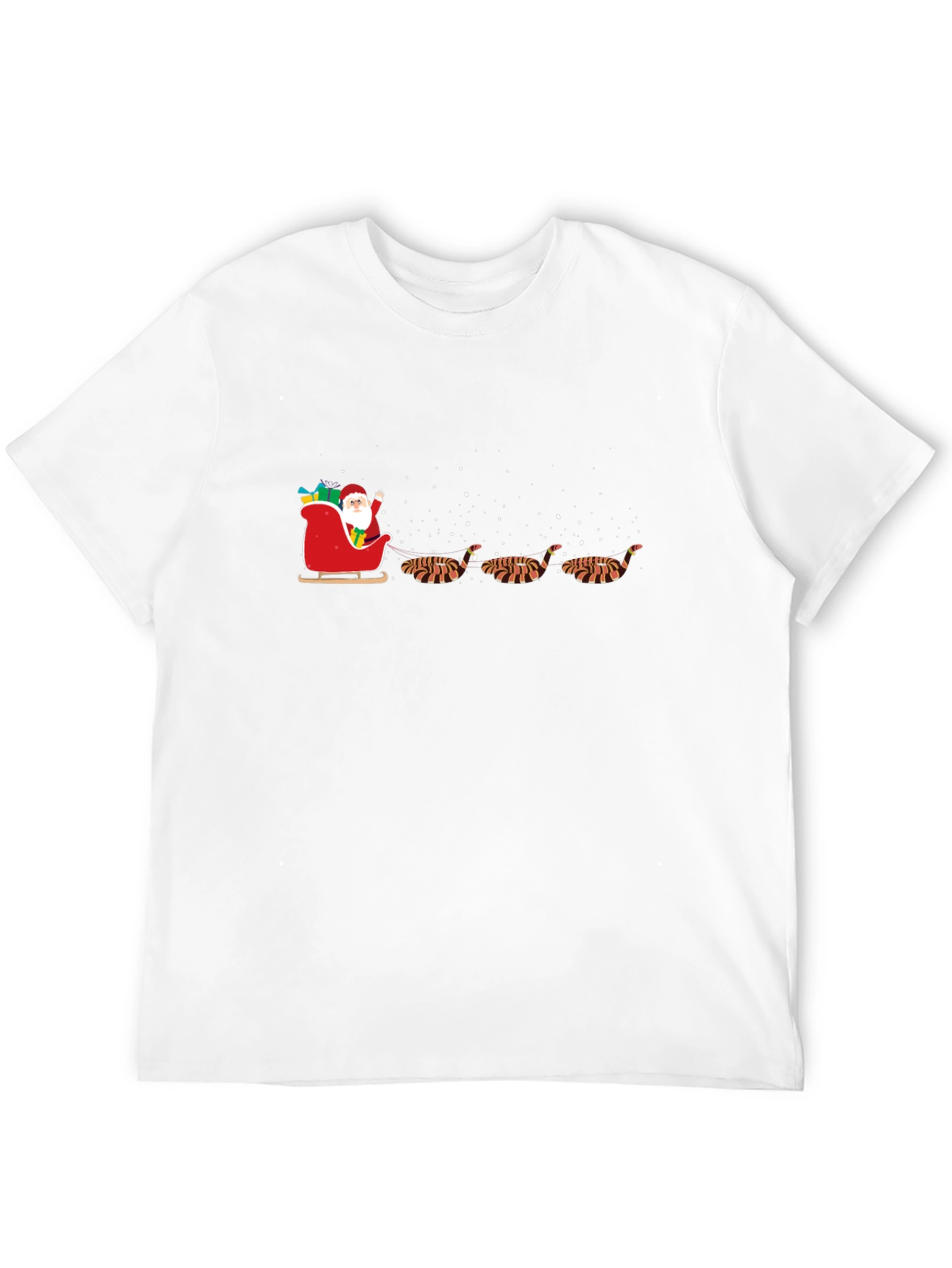 Santas Sleigh Pulled by Tiger T-Shirt