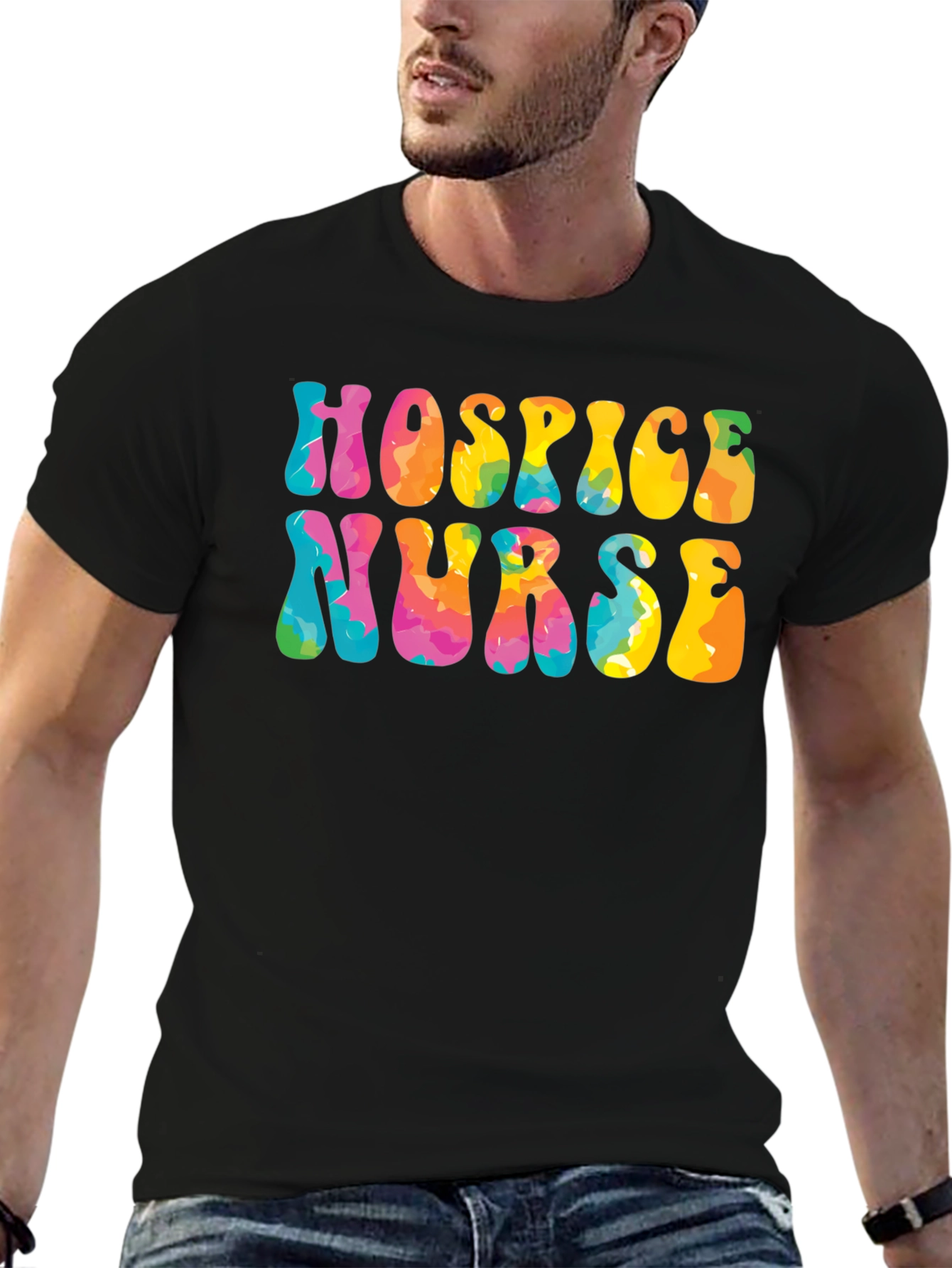 Hospice Nurse Tie Dye Graphic Tee