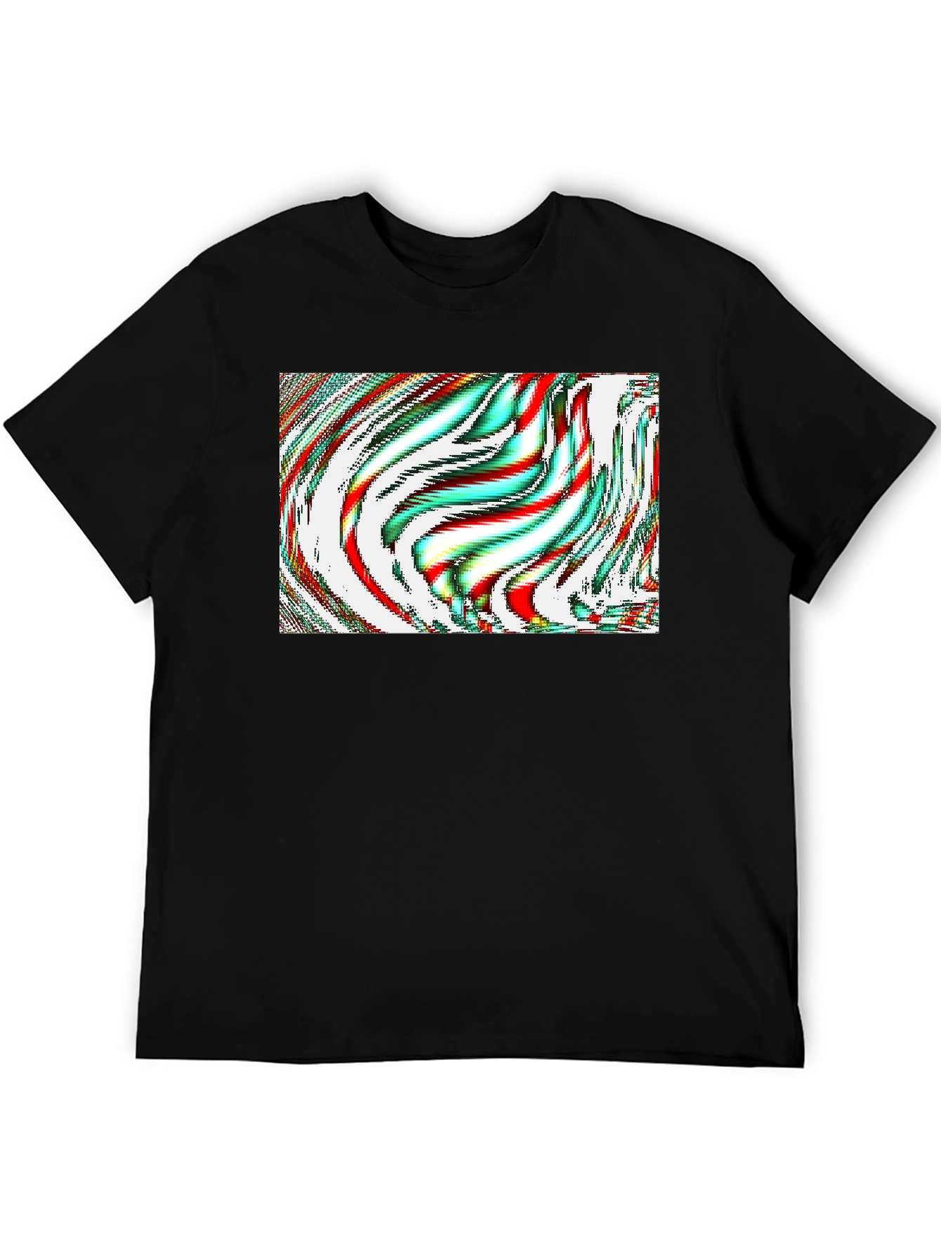 Abstract Art Graphic Tee - Mens Black T-Shirt