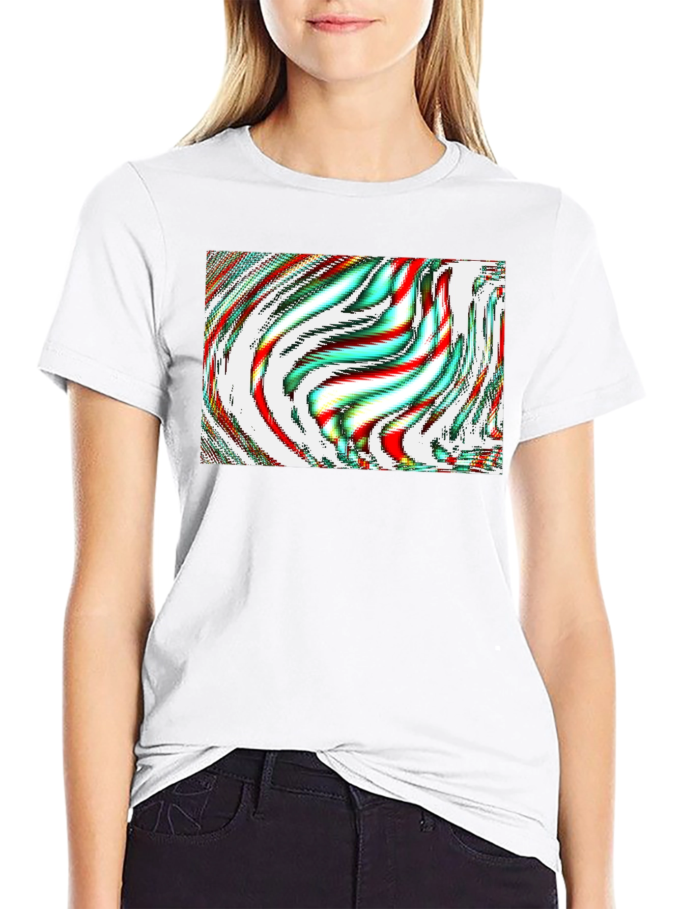 Abstract Art Graphic Tee - Mens Black T-Shirt