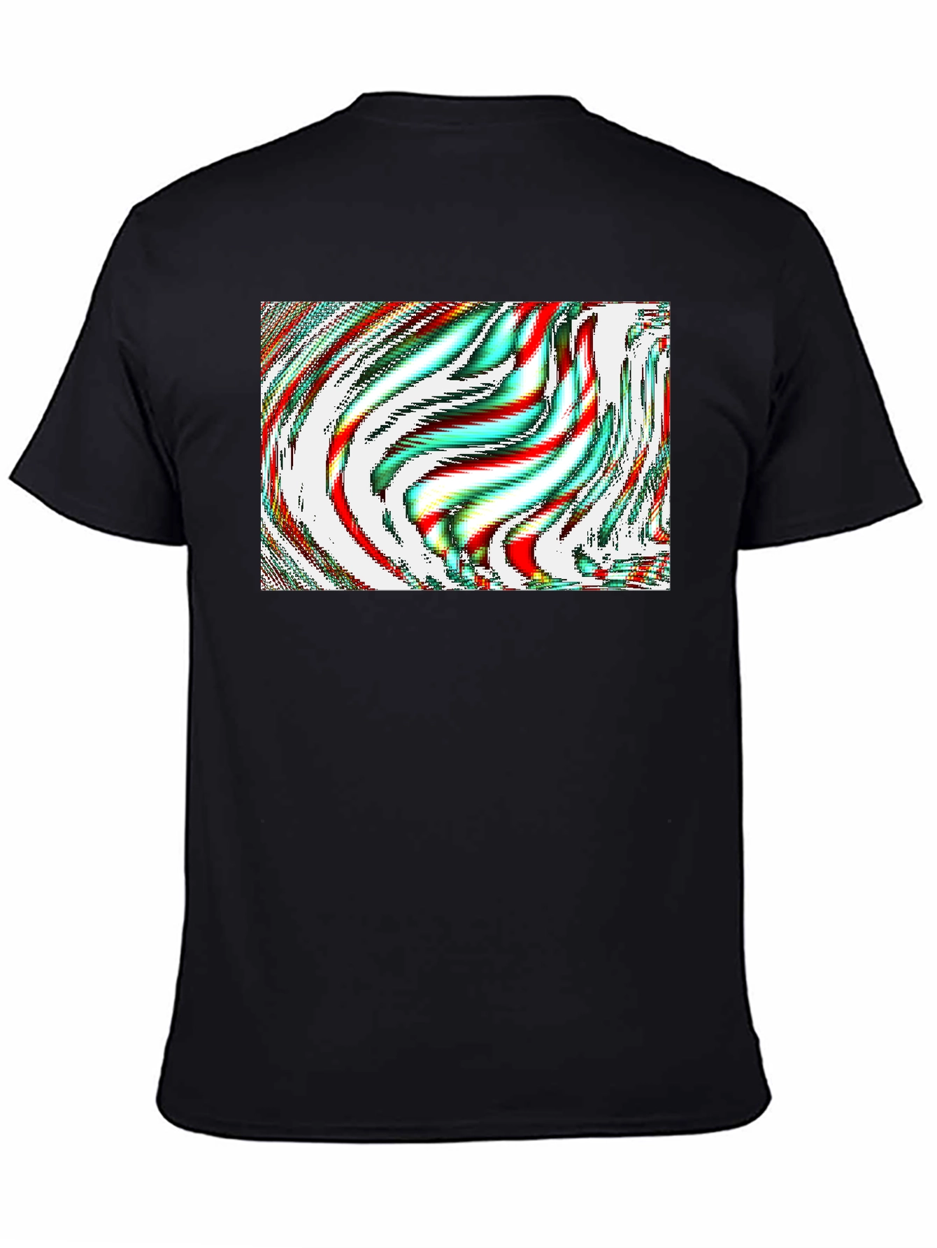 Abstract Art Graphic Tee - Mens Black T-Shirt
