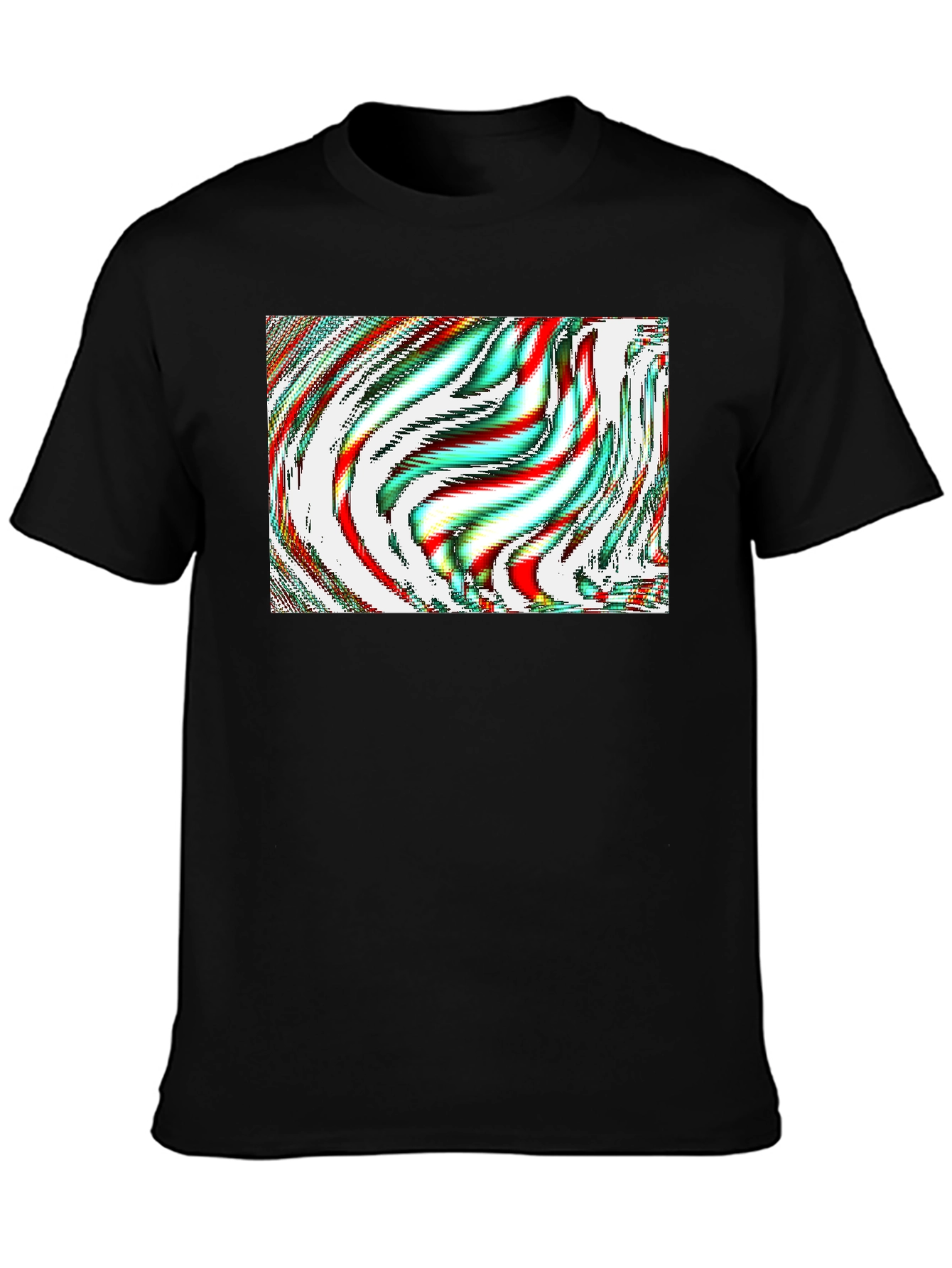 Abstract Art Graphic Tee - Mens Black T-Shirt