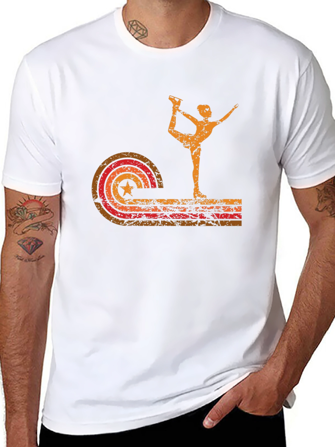 Retro Ice Skater Graphic T-Shirt