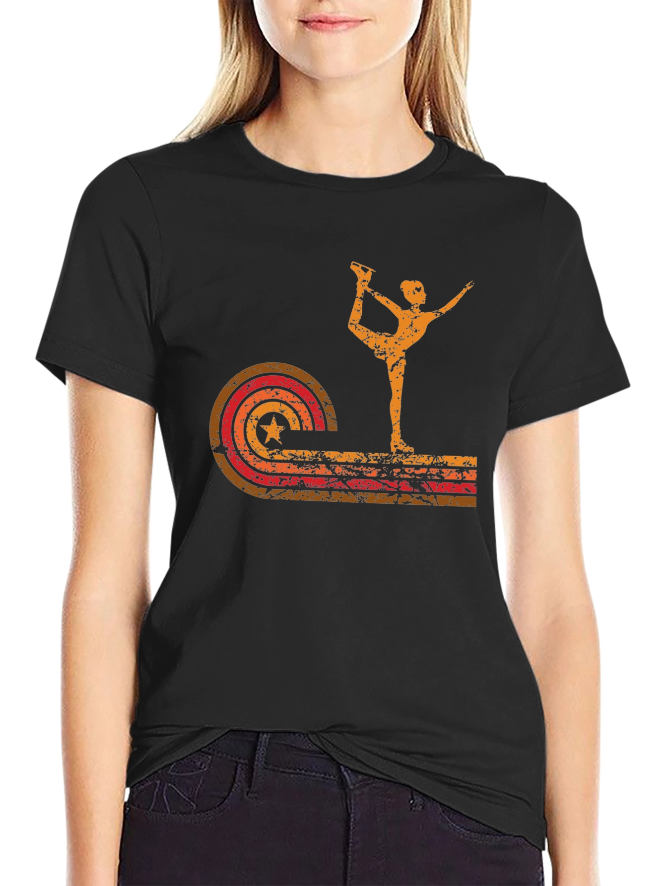 Retro Ice Skater Graphic T-Shirt