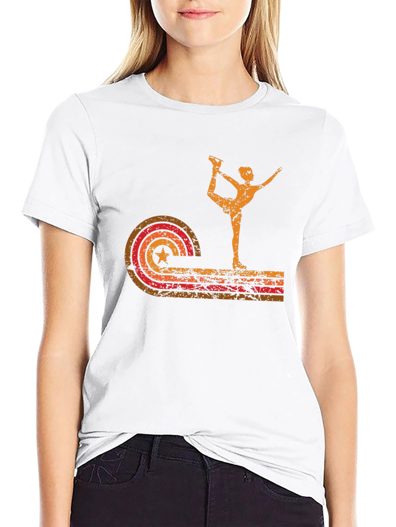 Retro Ice Skater Graphic T-Shirt