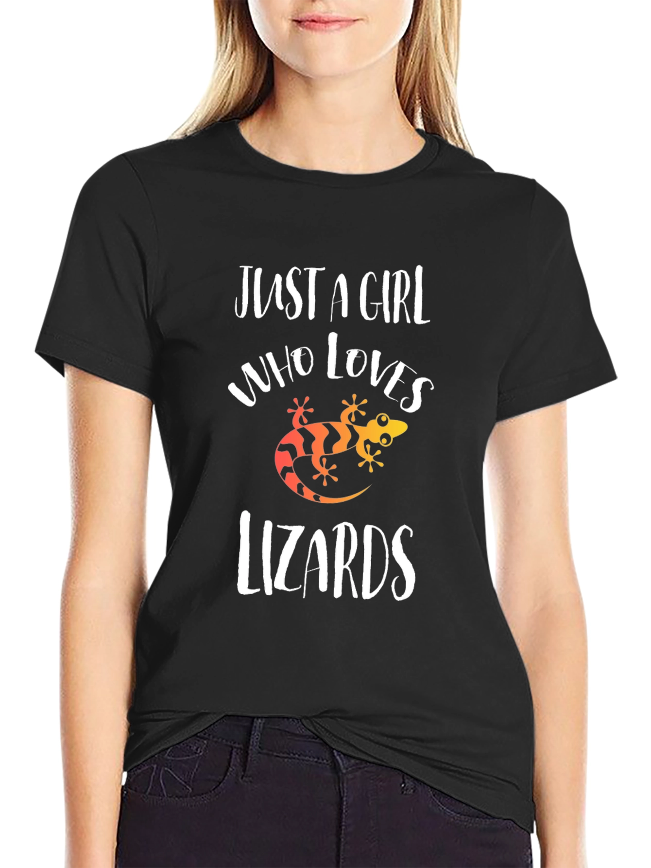 Girl Who Loves Lizards Graphic Tee