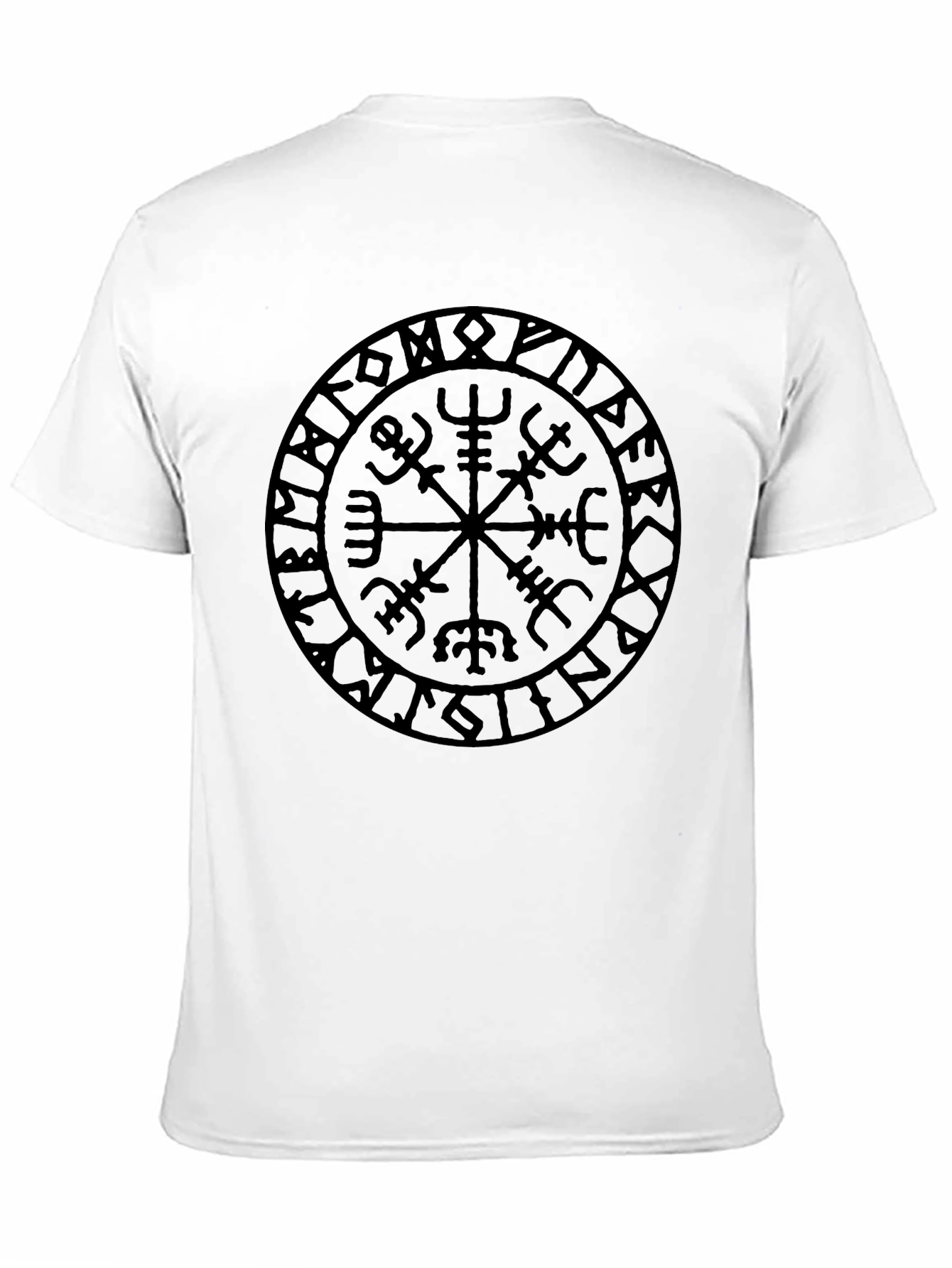 Vegvisir Compass Viking Runes Black T-Shirt