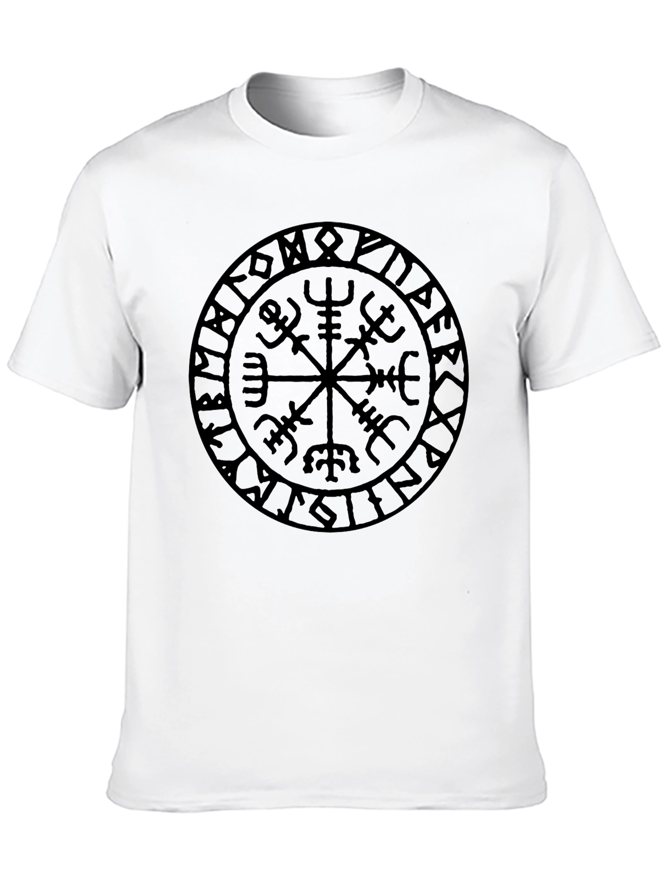 Vegvisir Compass Viking Runes Black T-Shirt