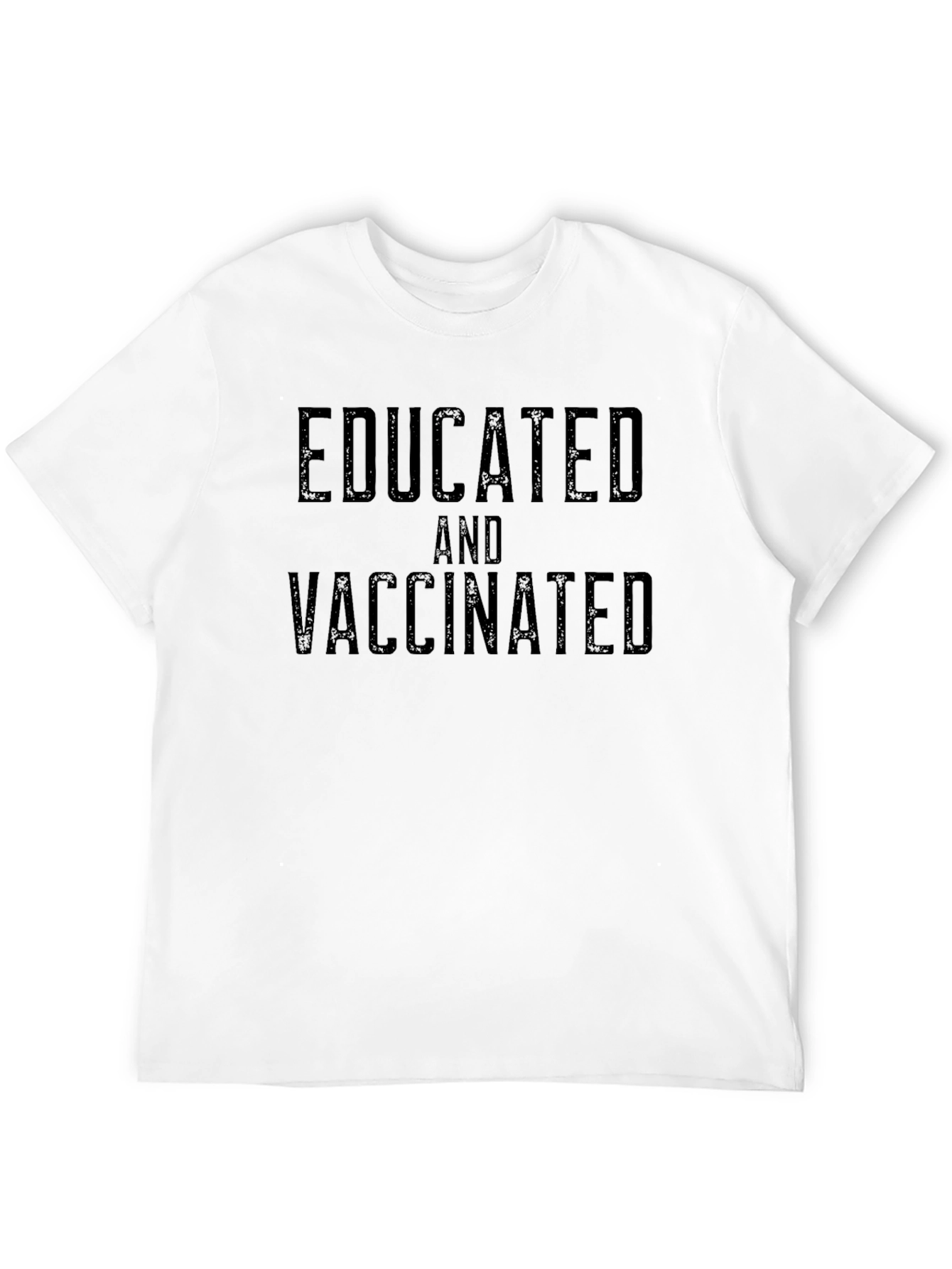 Educated & Vaccinated Graphic Tee - Black