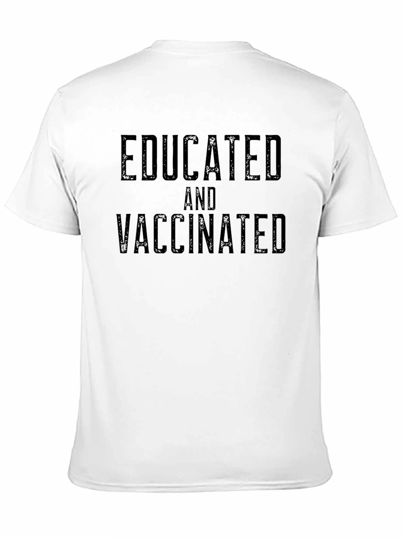 Educated & Vaccinated Graphic Tee - Black