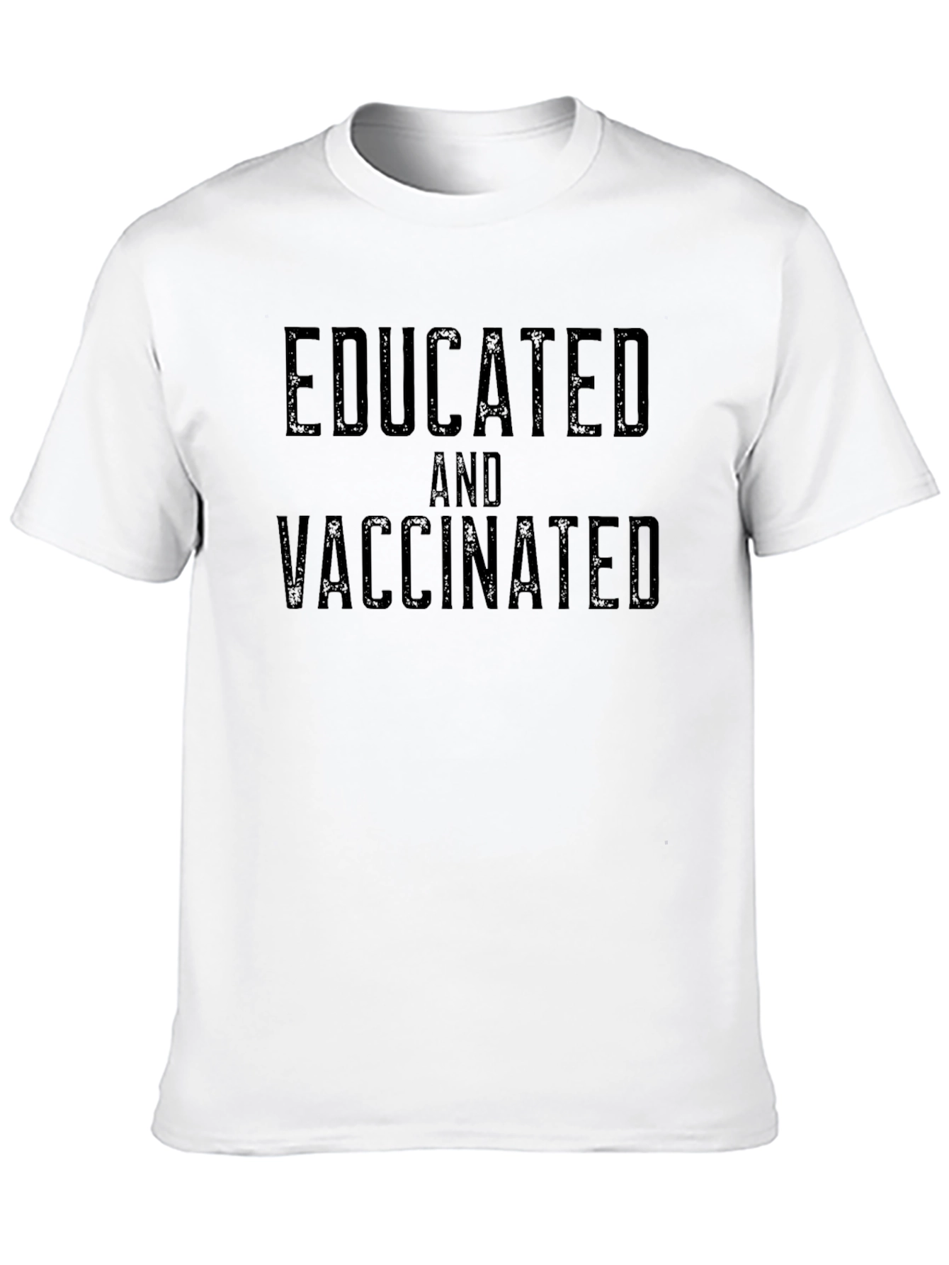 Educated & Vaccinated Graphic Tee - Black