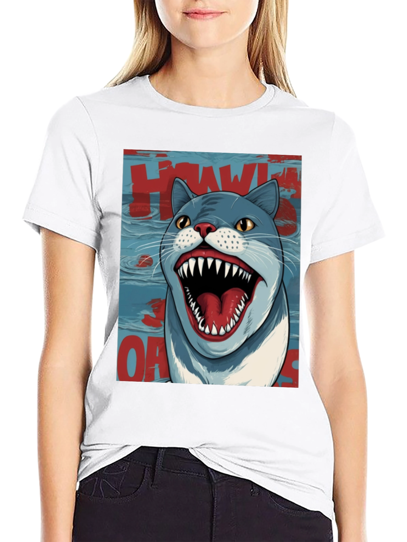 Cat Shark T-Shirt - Howlarious Design