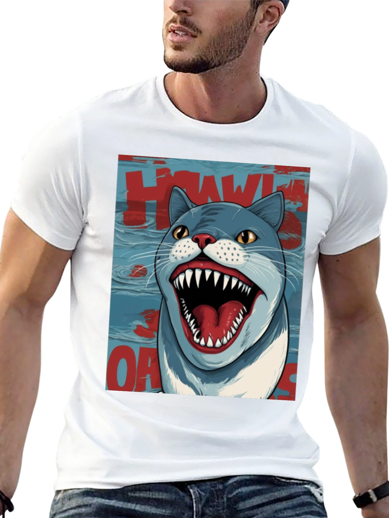 Cat Shark T-Shirt - Howlarious Design