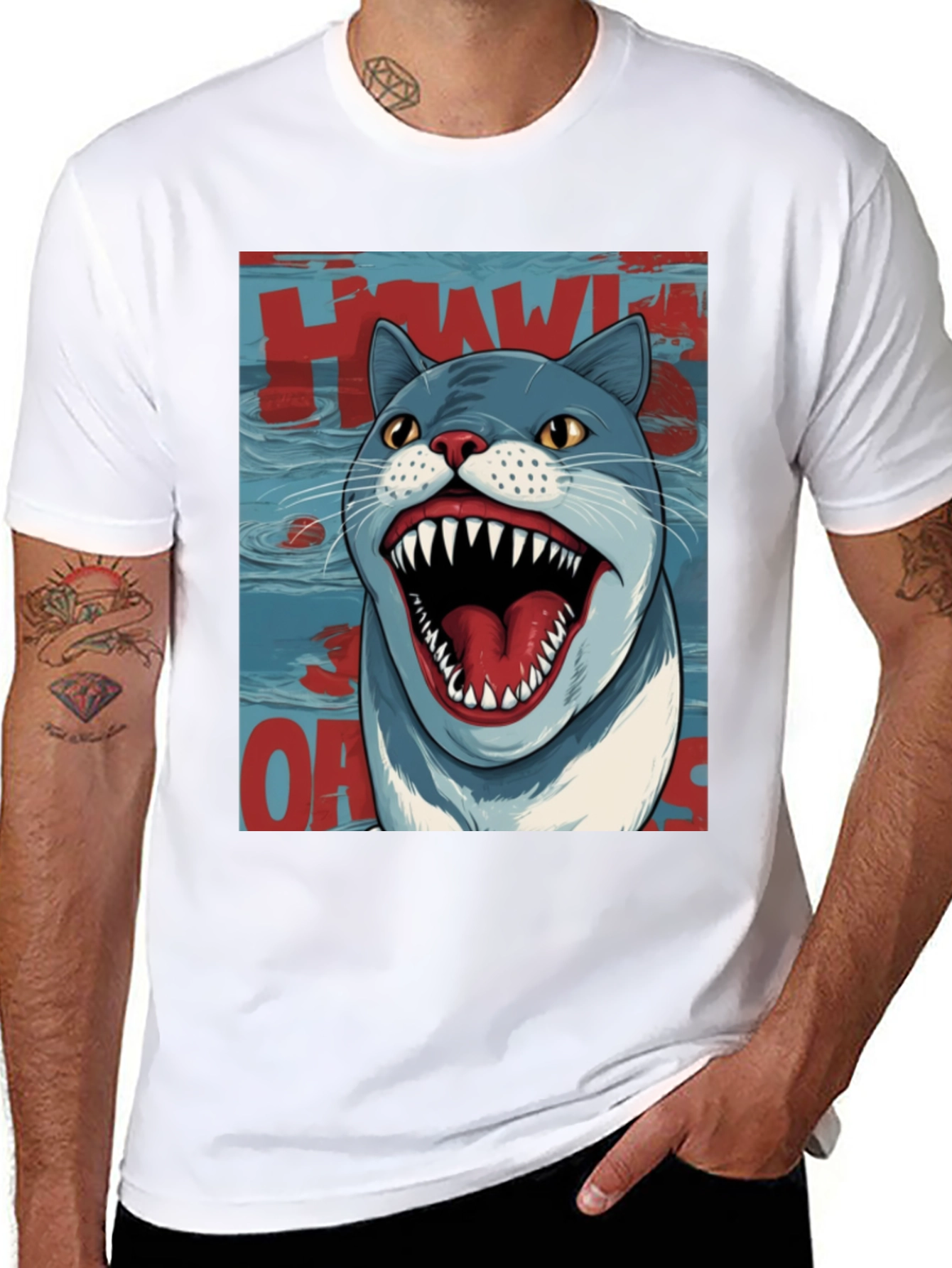 Cat Shark T-Shirt - Howlarious Design