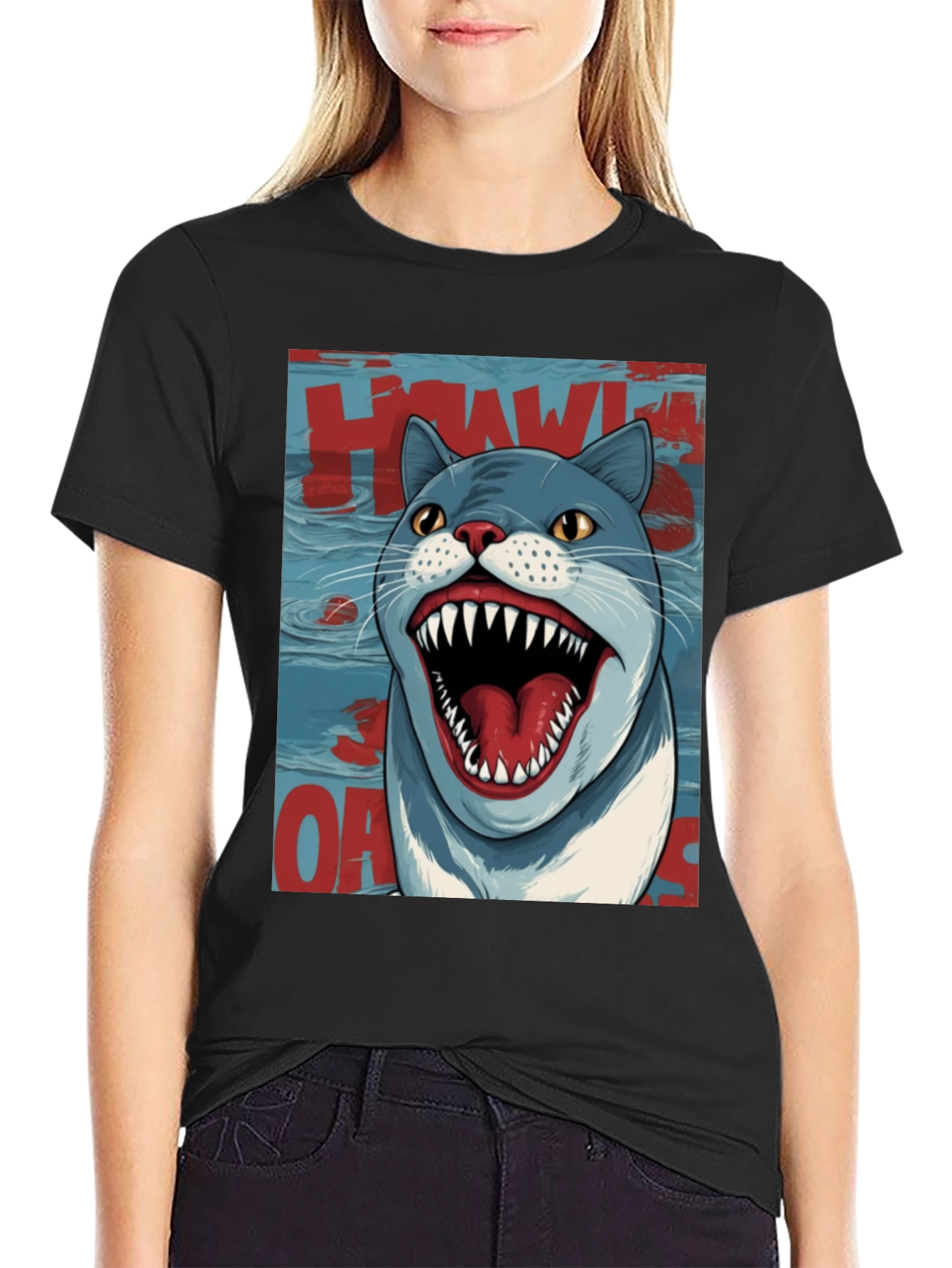 Cat Shark T-Shirt - Howlarious Design