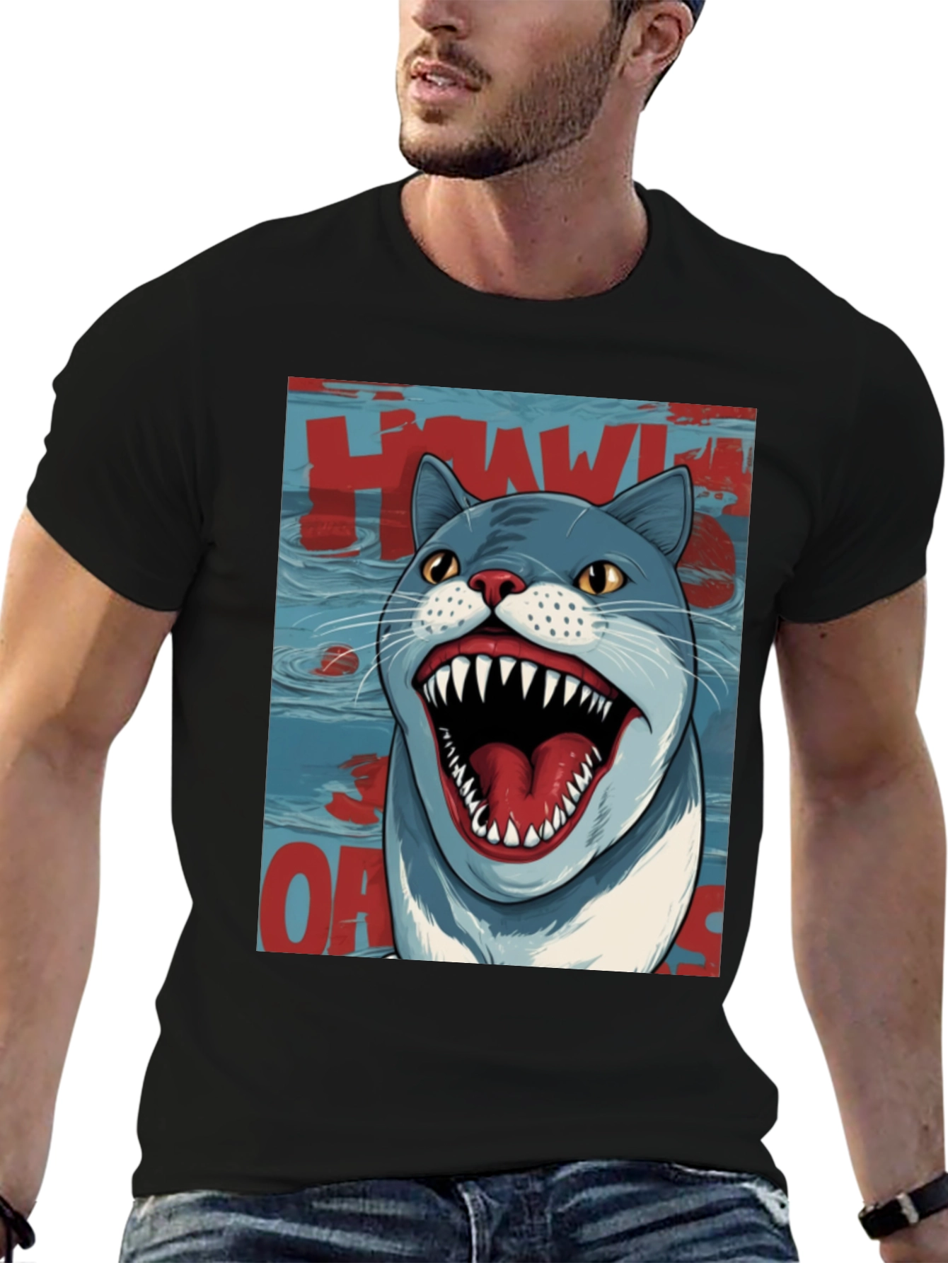 Cat Shark T-Shirt - Howlarious Design