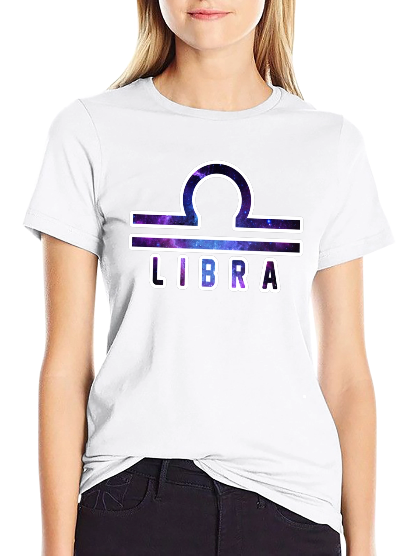 Libra Zodiac Graphic T-Shirt - Galaxy Design
