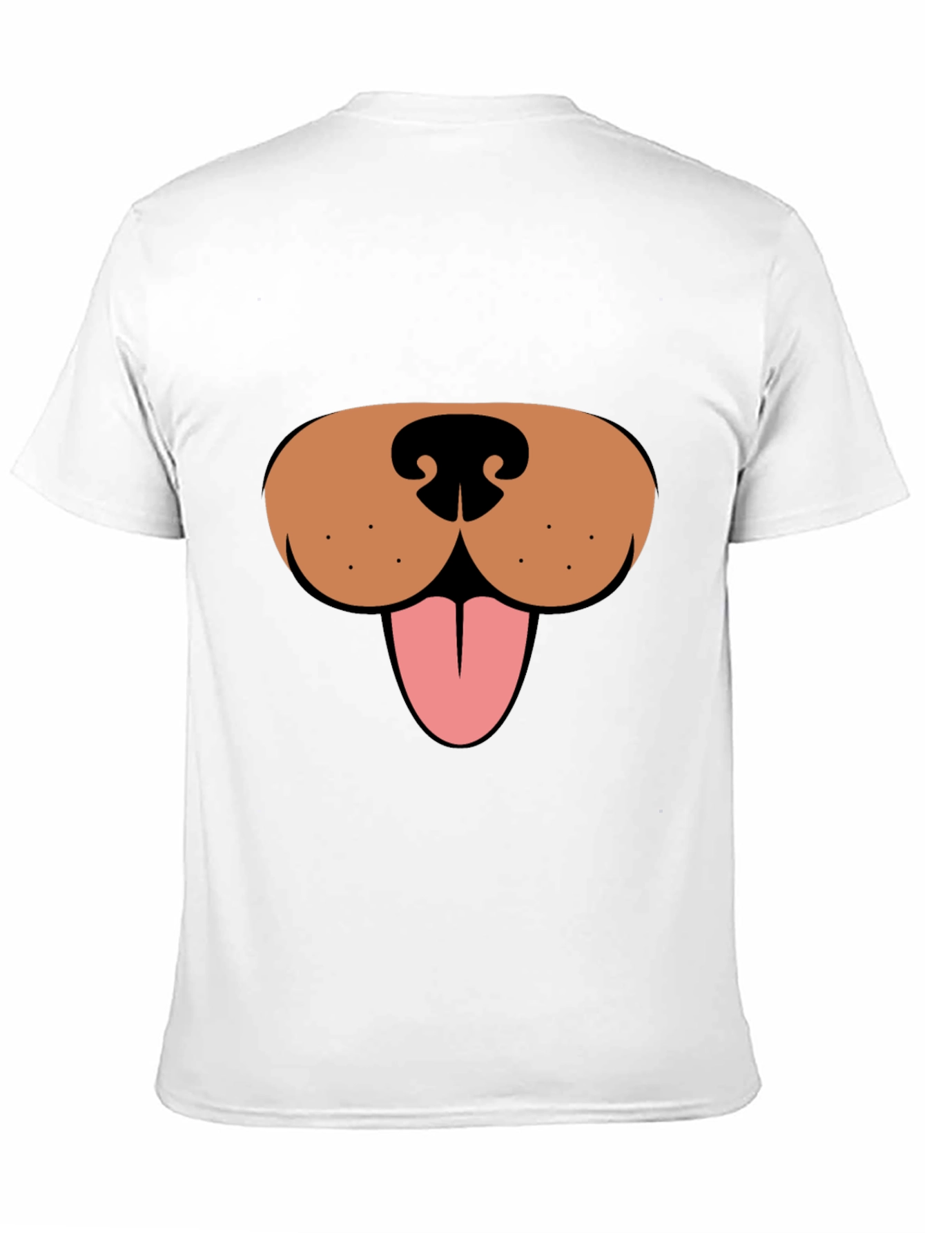 Funny Dog Face Graphic Tee - Black Casual T-Shirt